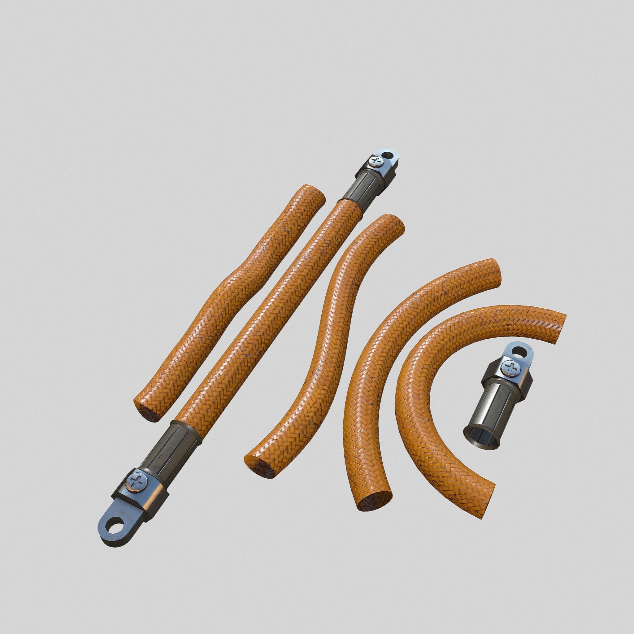 Hydraulic pipeline V2 3D model_6