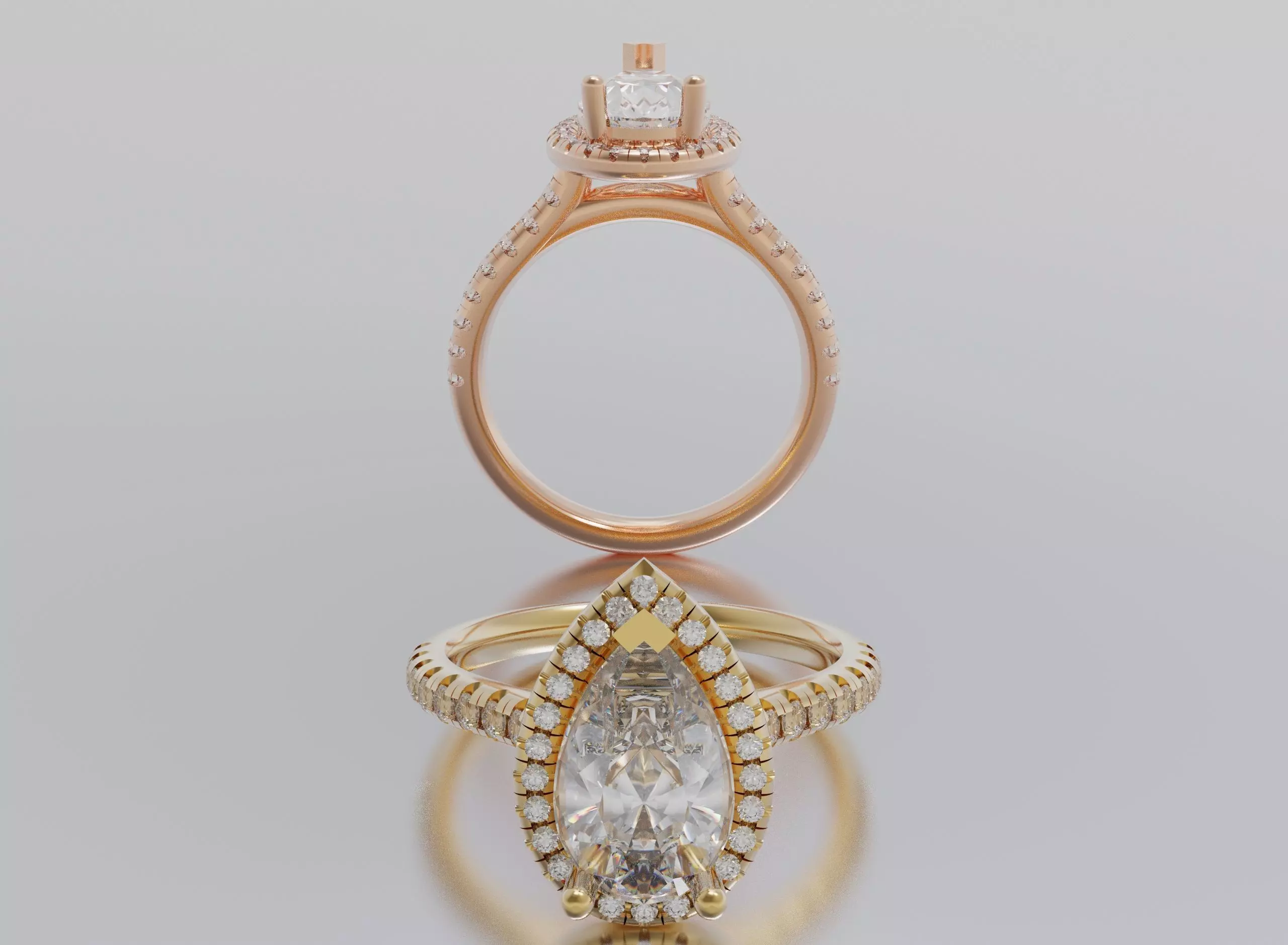 woman ring 3D print model