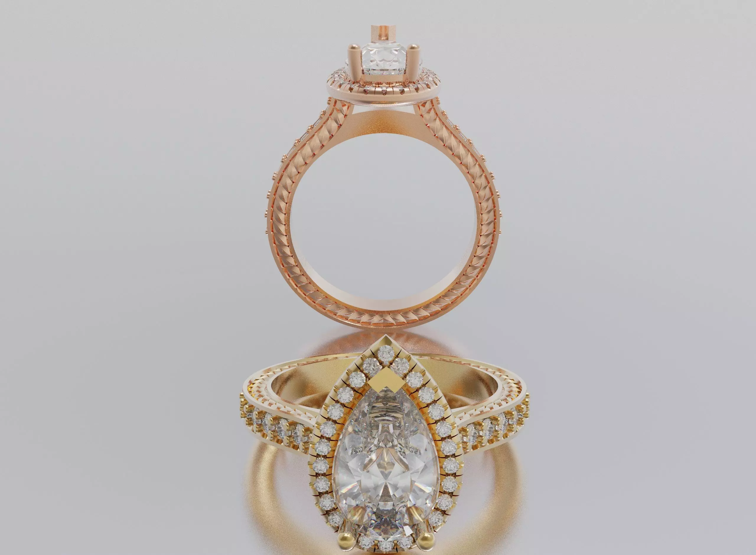 woman ring 3D print model