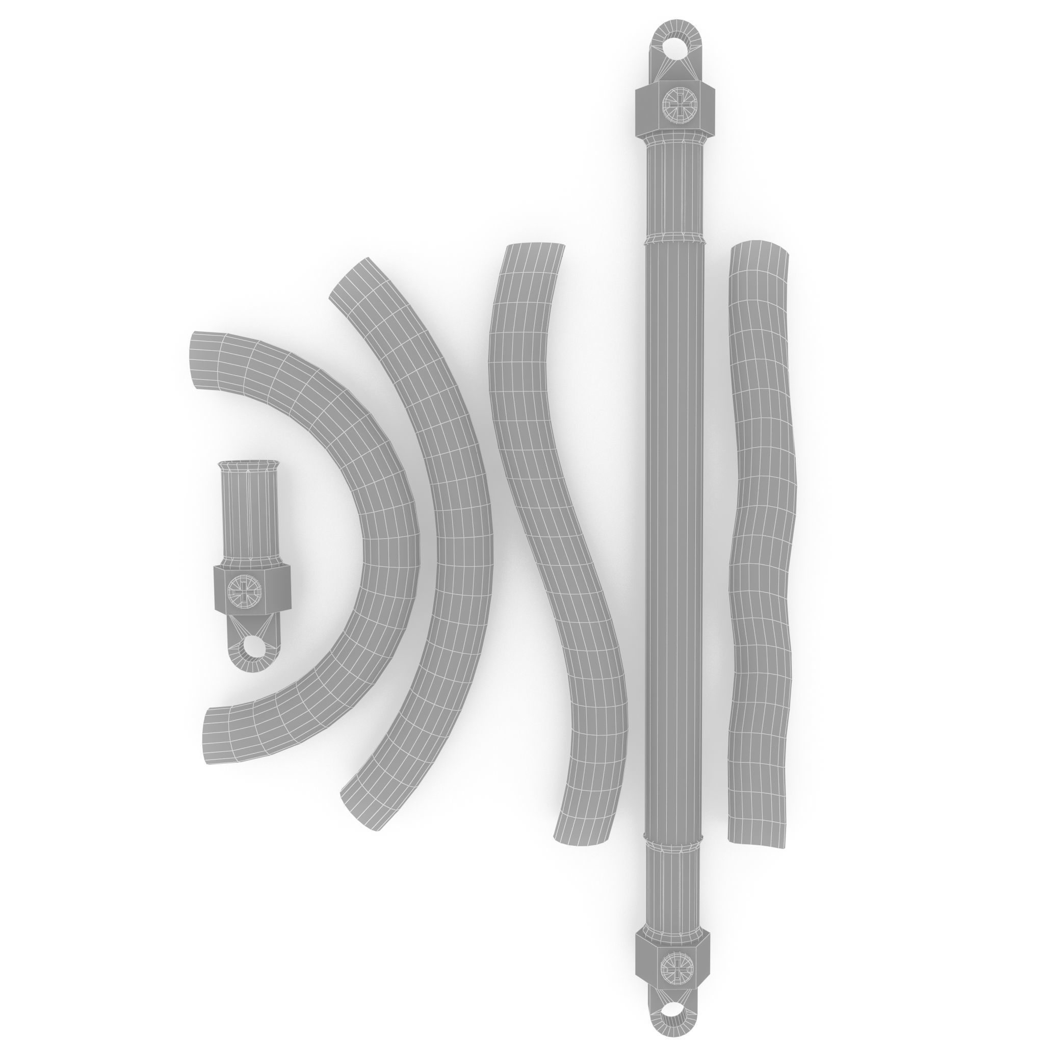 Hydraulic pipeline V3 3D model_8