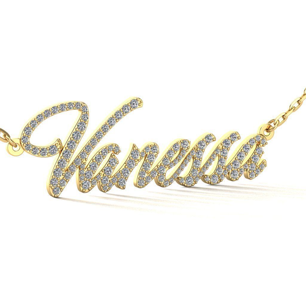 Name necklace Vanessa 3D print model_6
