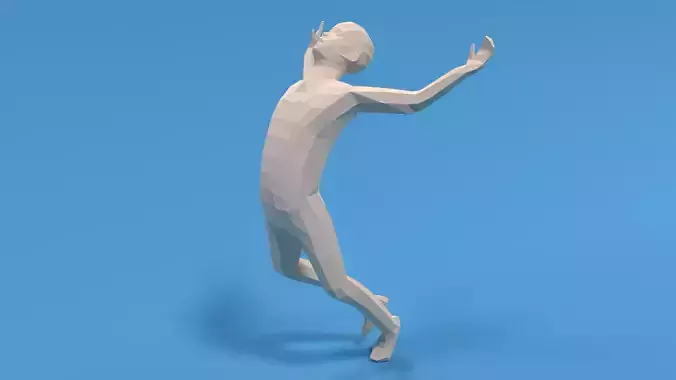 Low Poly Falling Kid