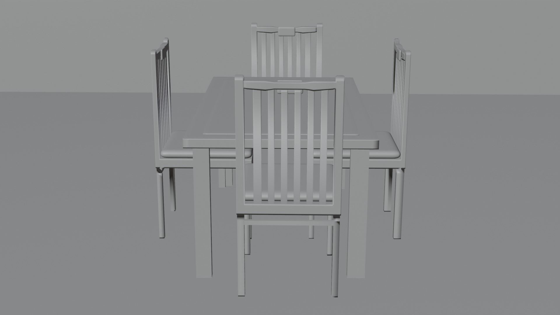 Dinning Table Set 3D Model Free 3D model_5