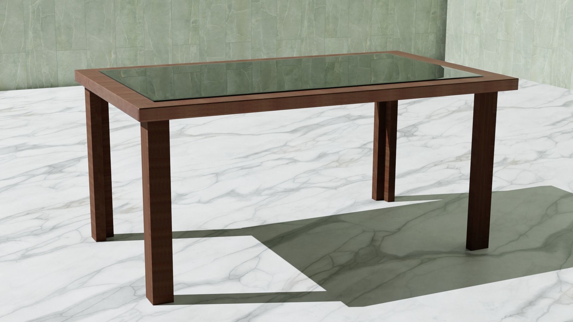 Dinning Table Set 3D Model Free 3D model_3
