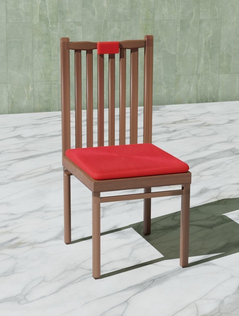 Dinning Table Set 3D Model Free 3D model_1