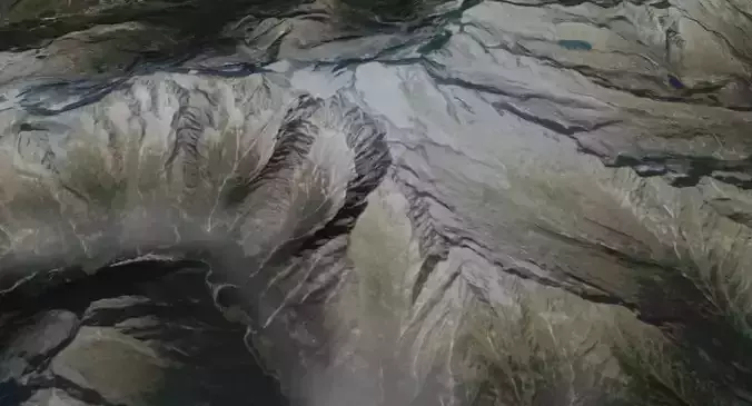 Snowy Mountains Free 3D model