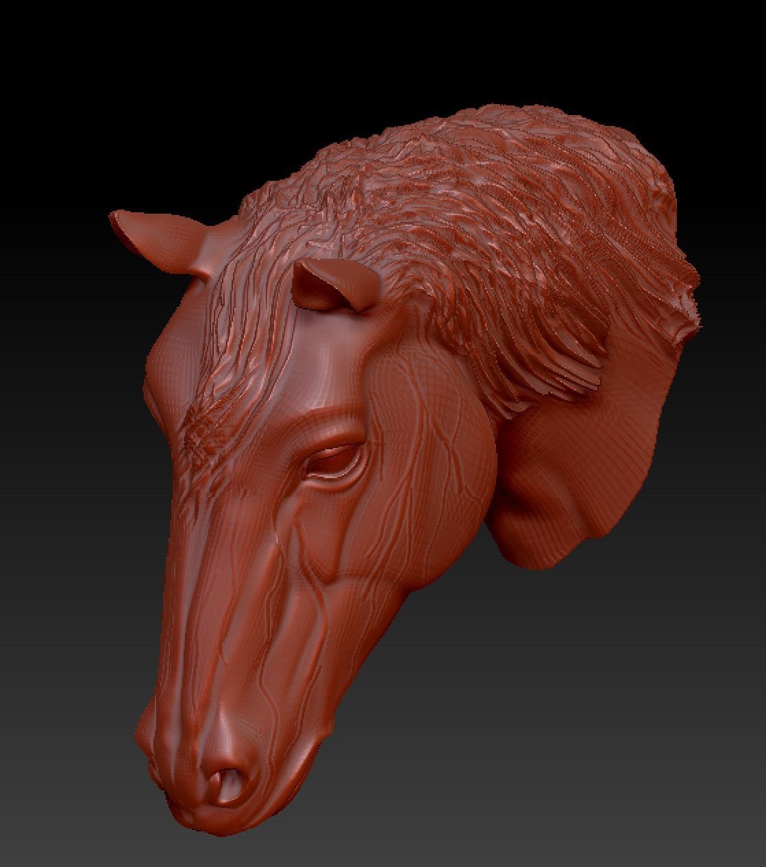 Horse head 3D model_1