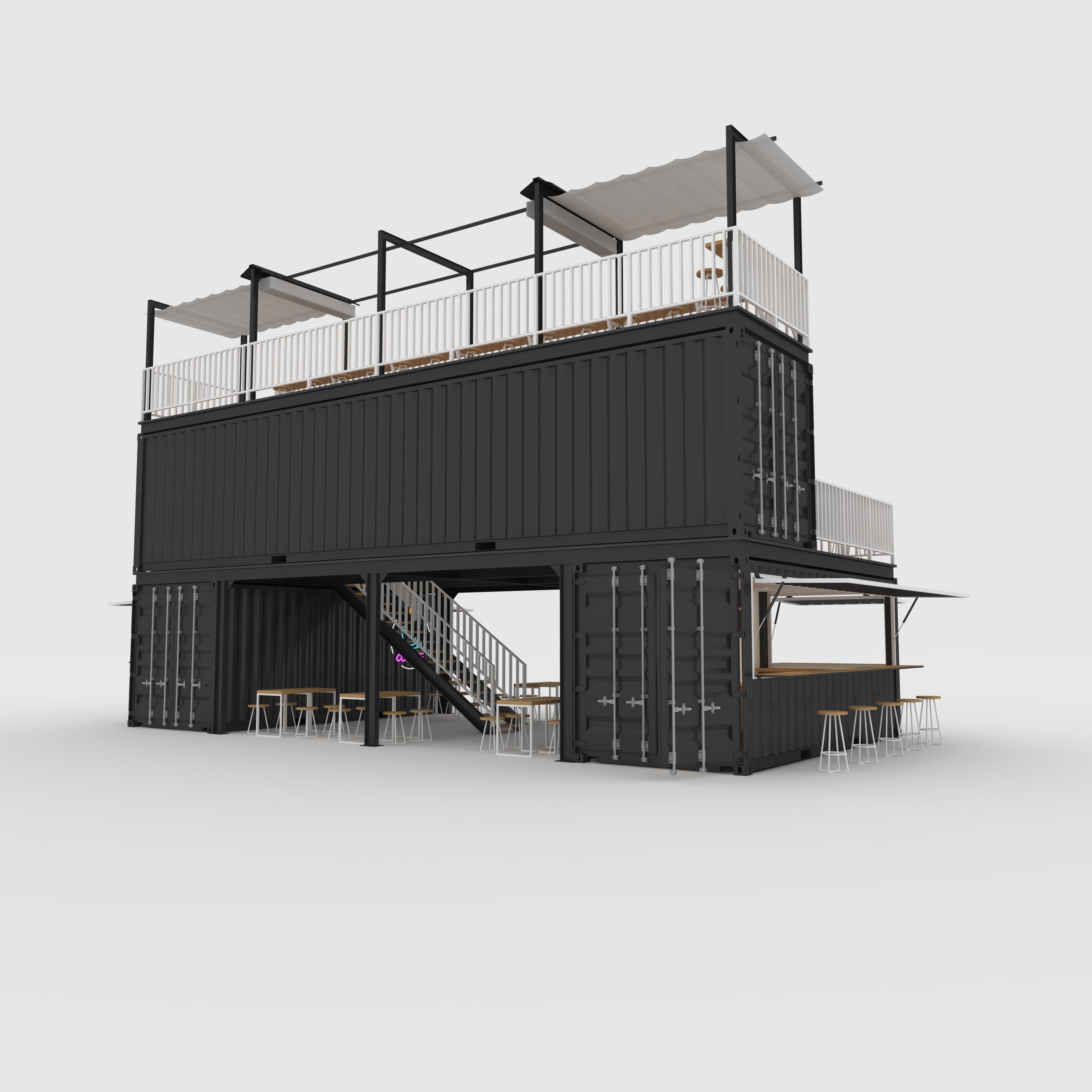 Container Cafe 2 3D model_8