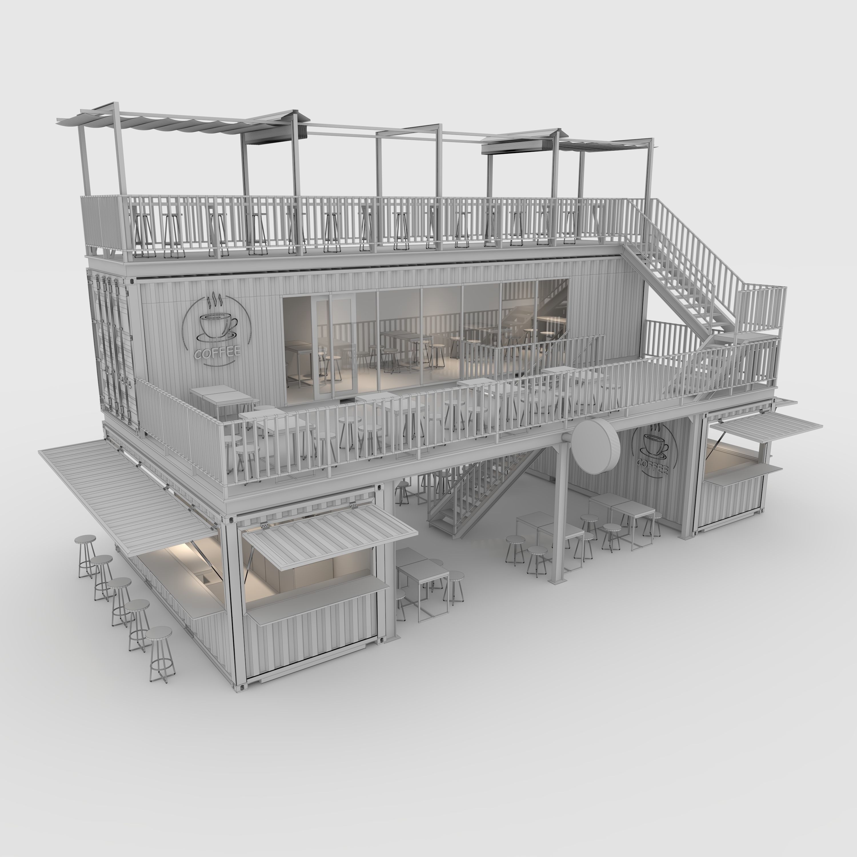 Container Cafe 2 3D model_11