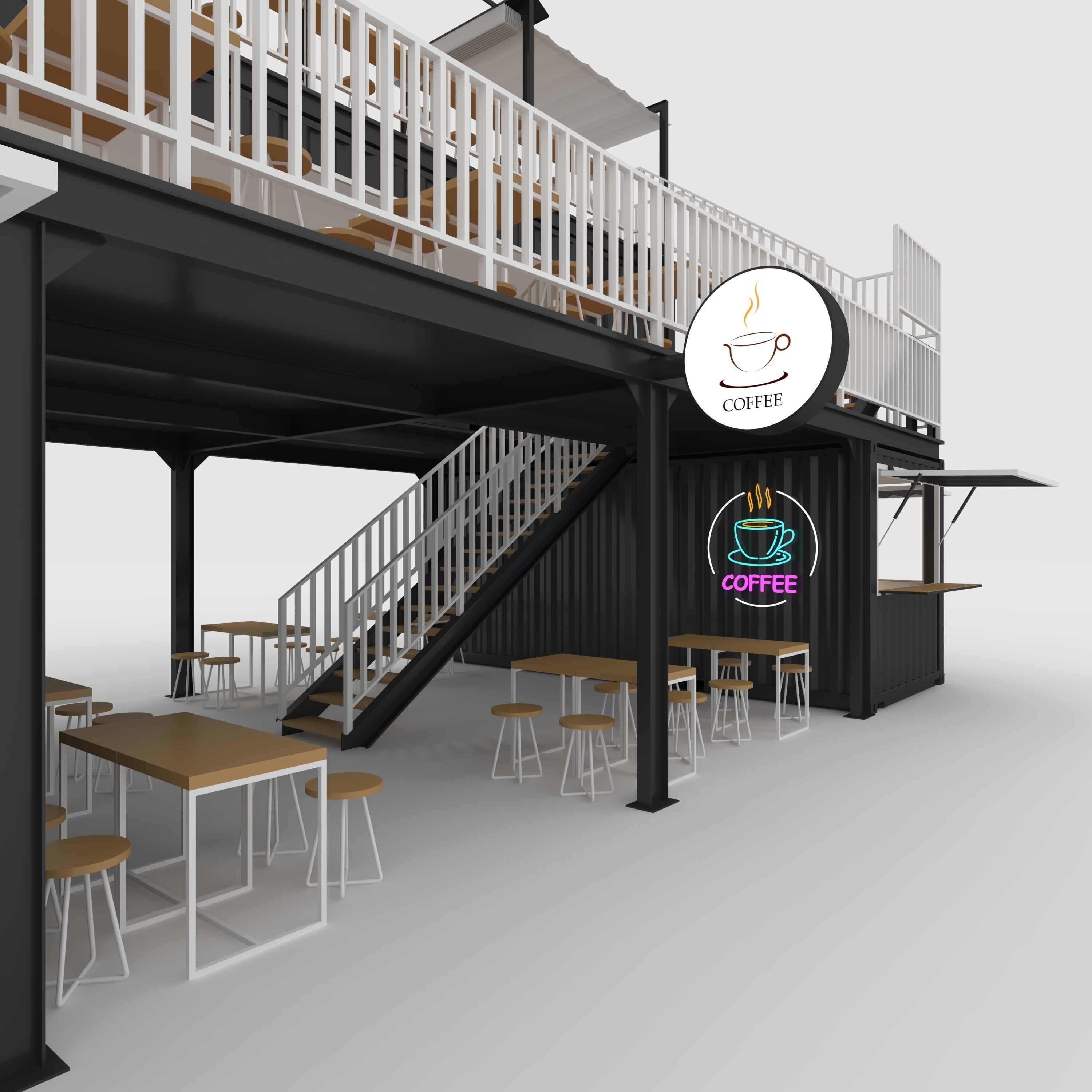 Container Cafe 2 3D model_20