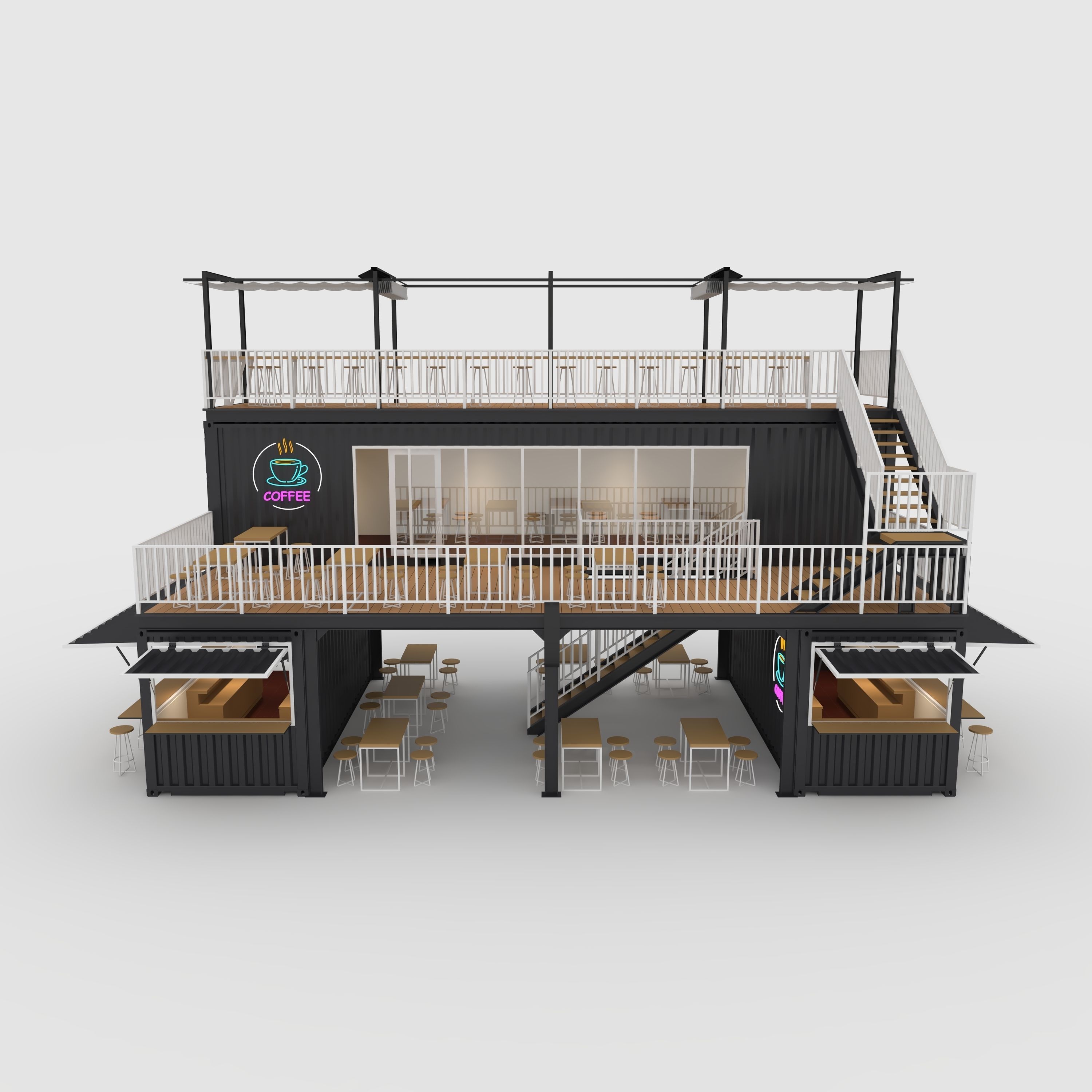 Container Cafe 2 3D model_12
