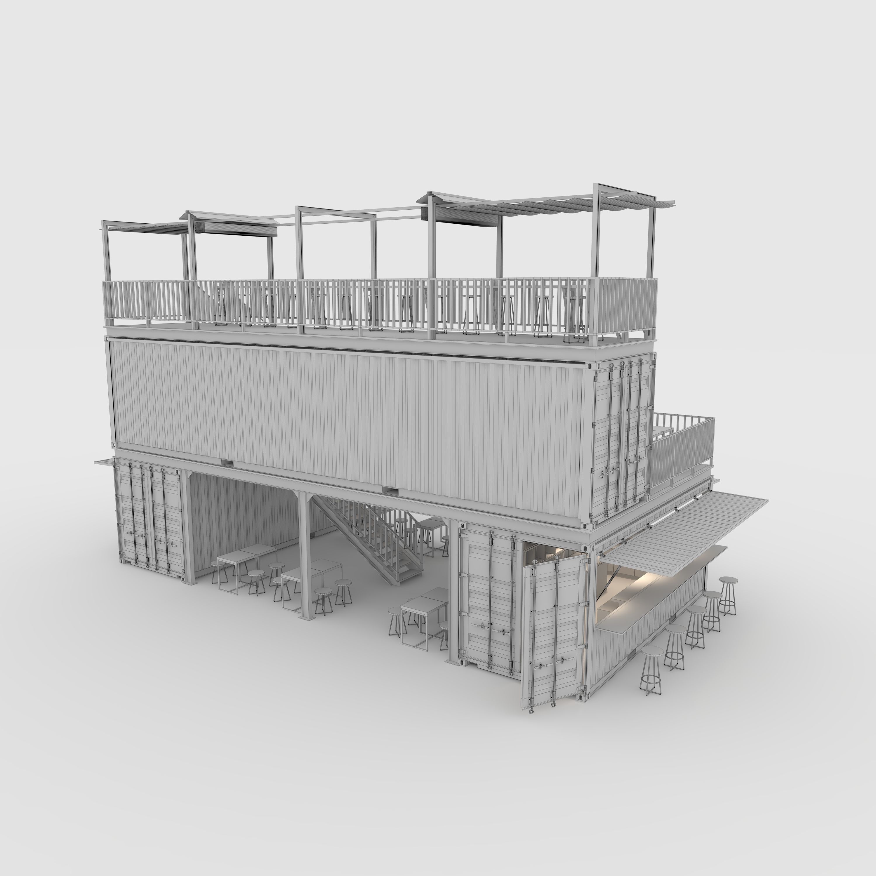 Container Cafe 2 3D model_19