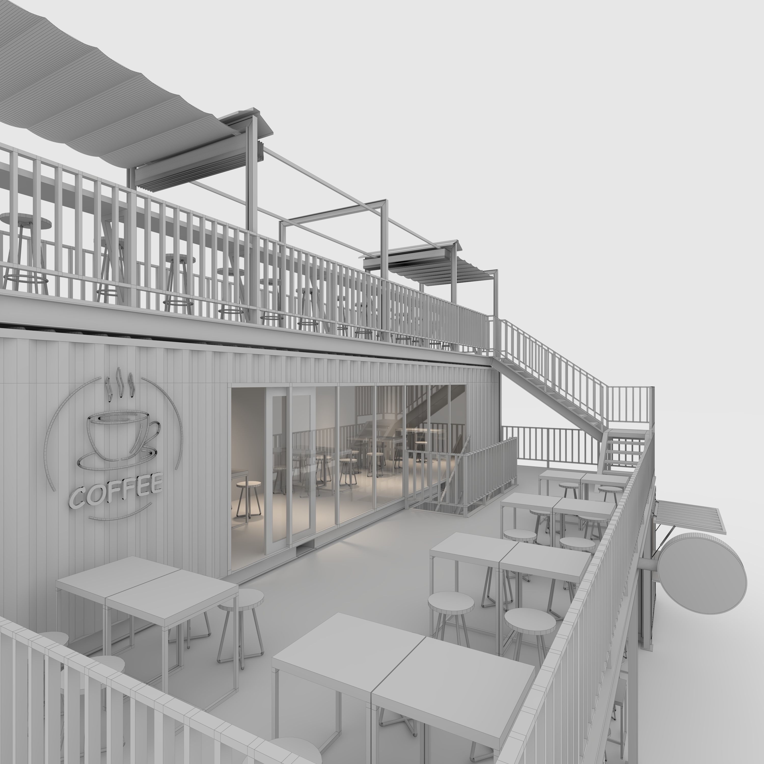 Container Cafe 2 3D model_27