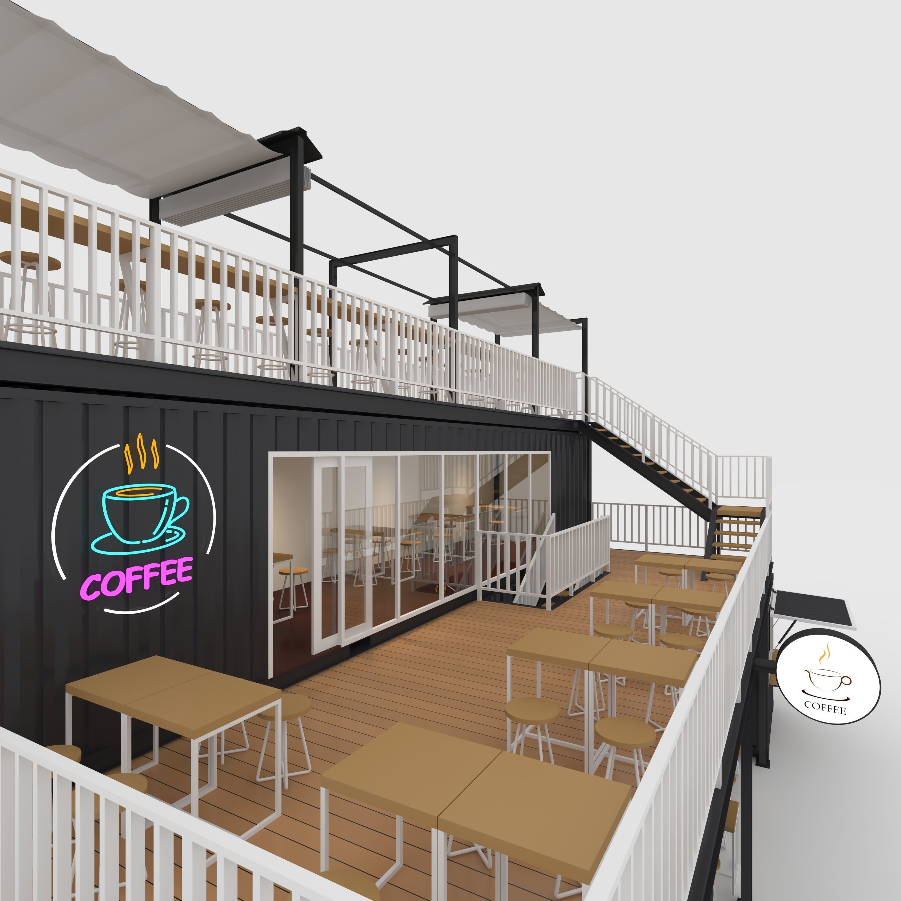 Container Cafe 2 3D model_26