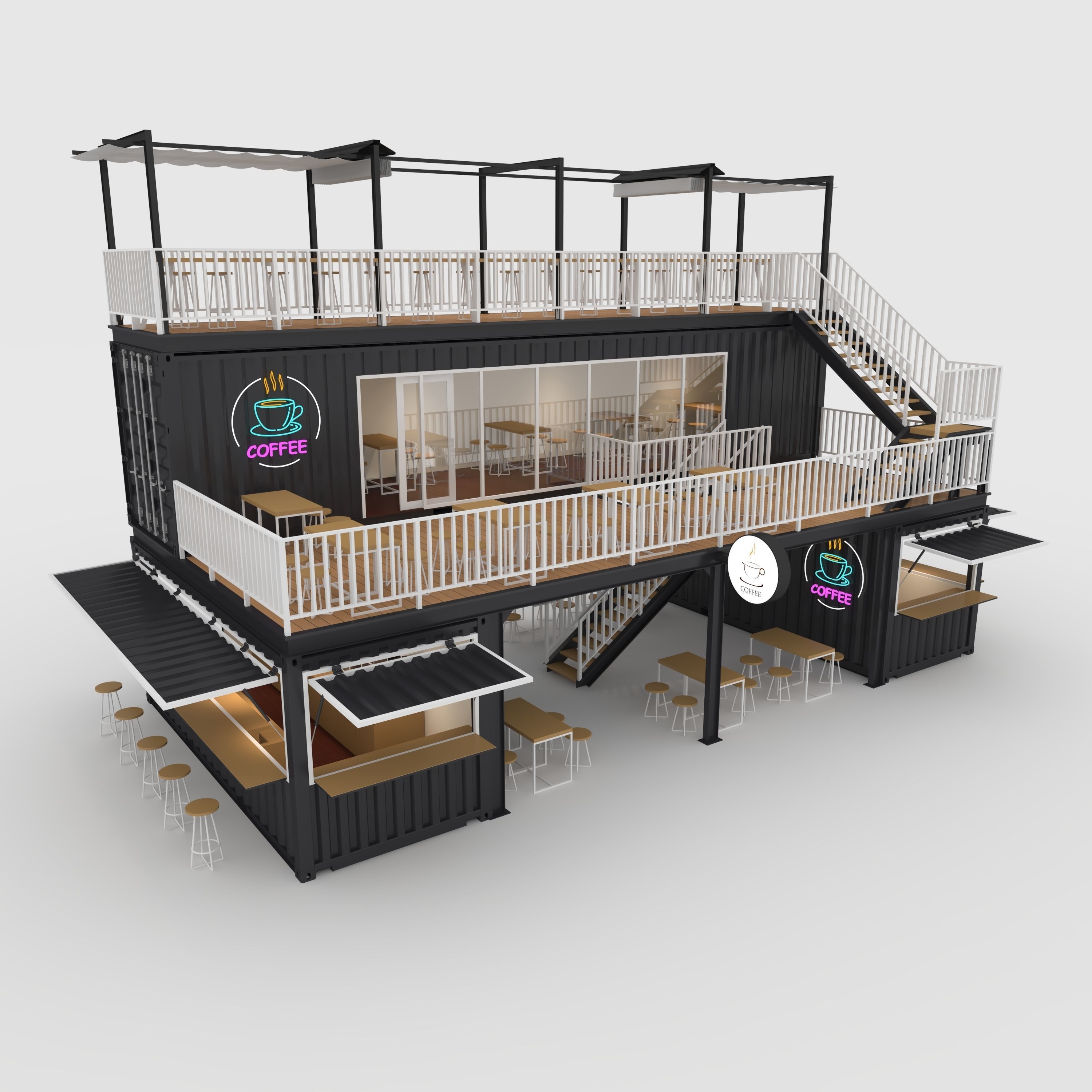 Container Cafe 2 3D model_10