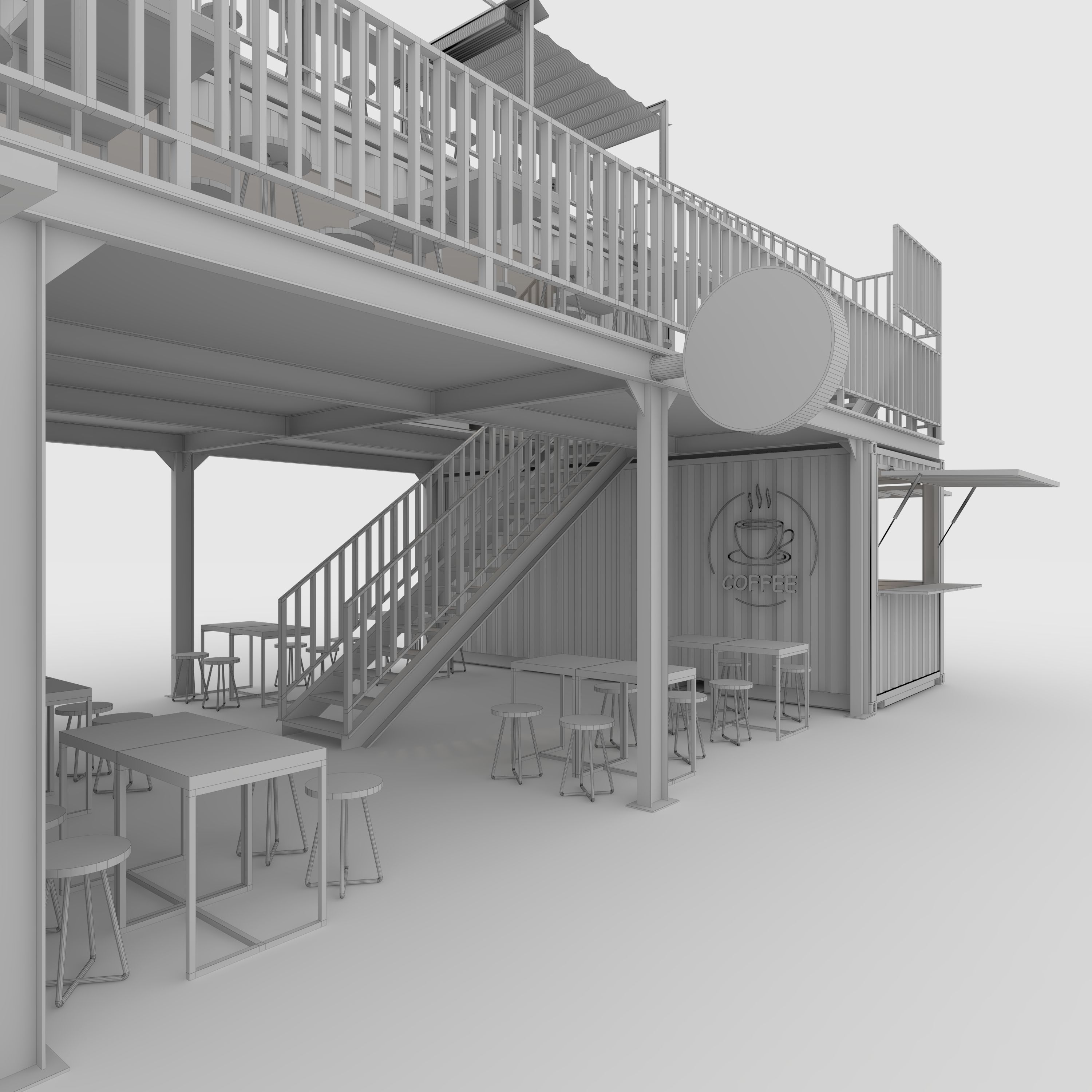 Container Cafe 2 3D model_21