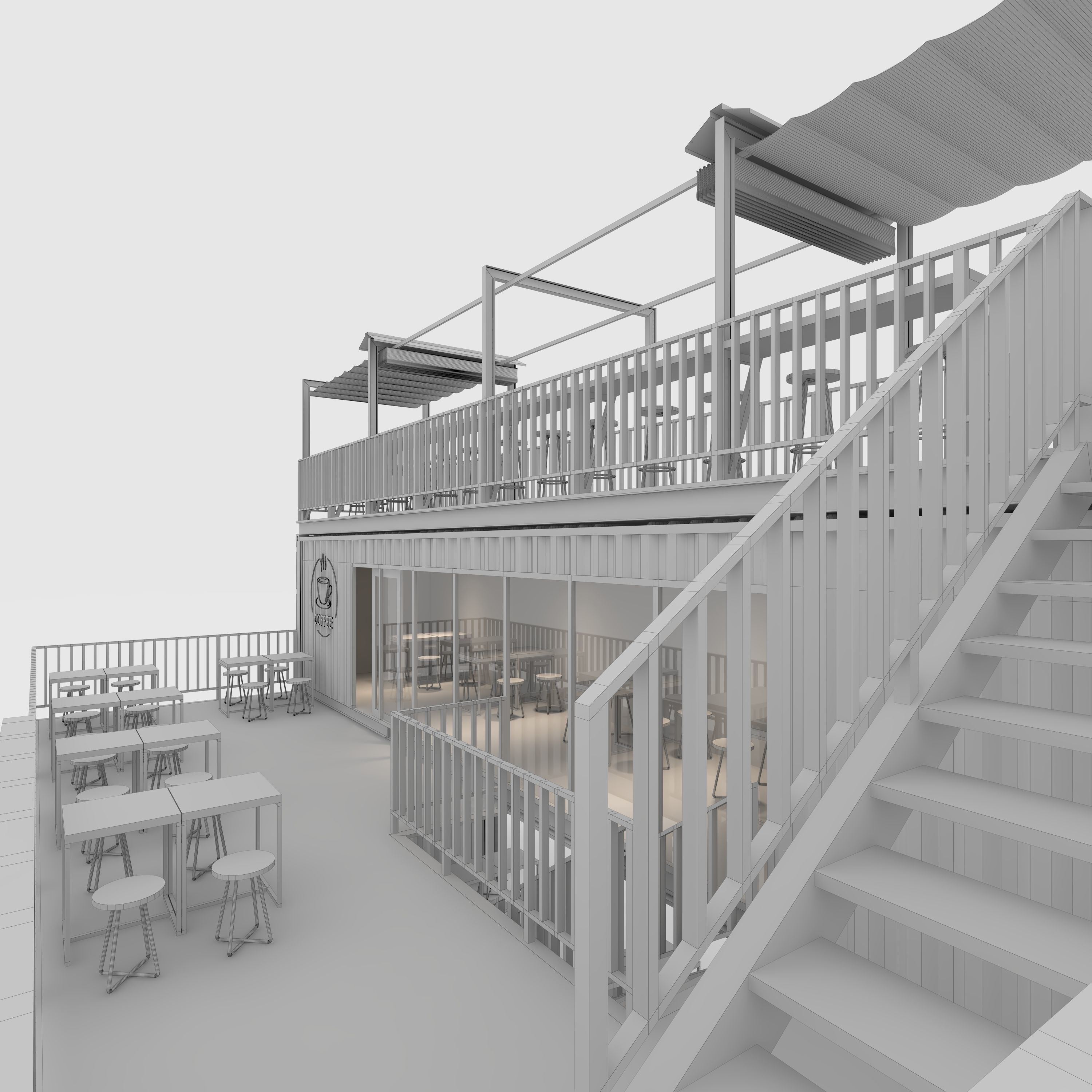 Container Cafe 2 3D model_29