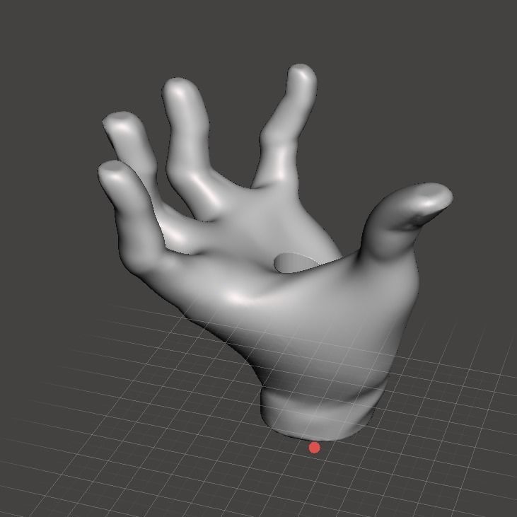 Hand shape figure for LED Moodlight 3D print model_2