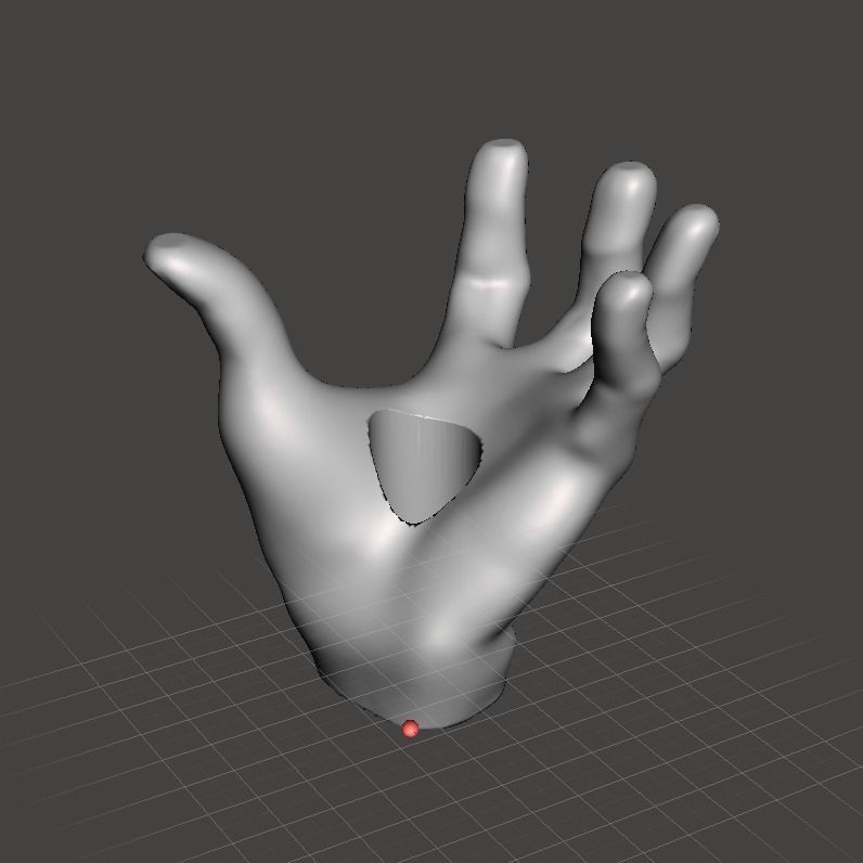 Hand shape figure for LED Moodlight 3D print model_1