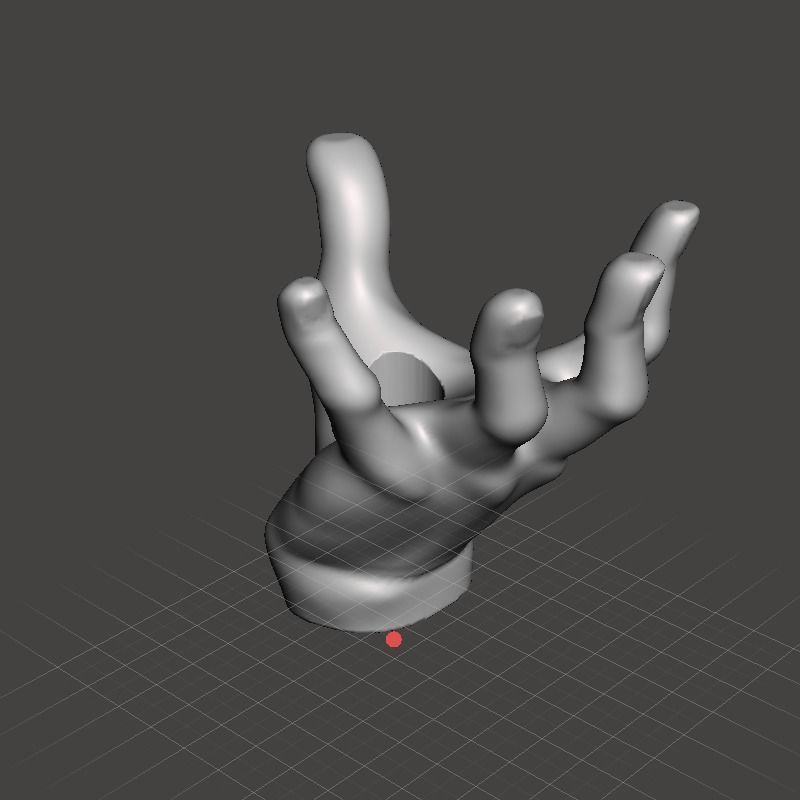 Hand shape figure for LED Moodlight 3D print model_3