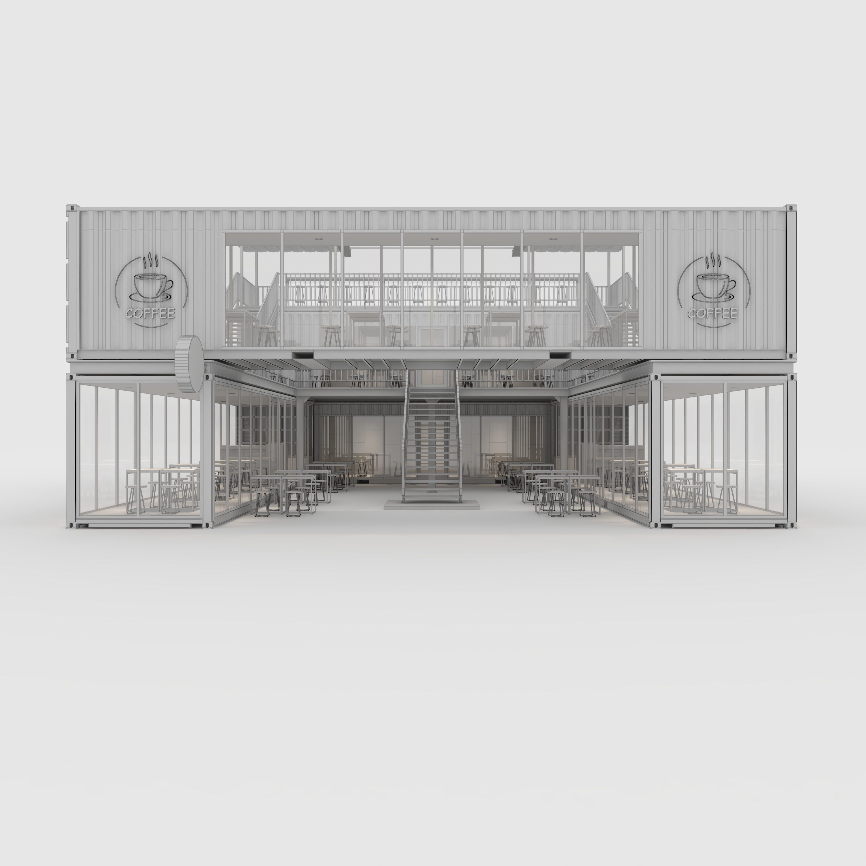Container Cafe 3 3D model_3