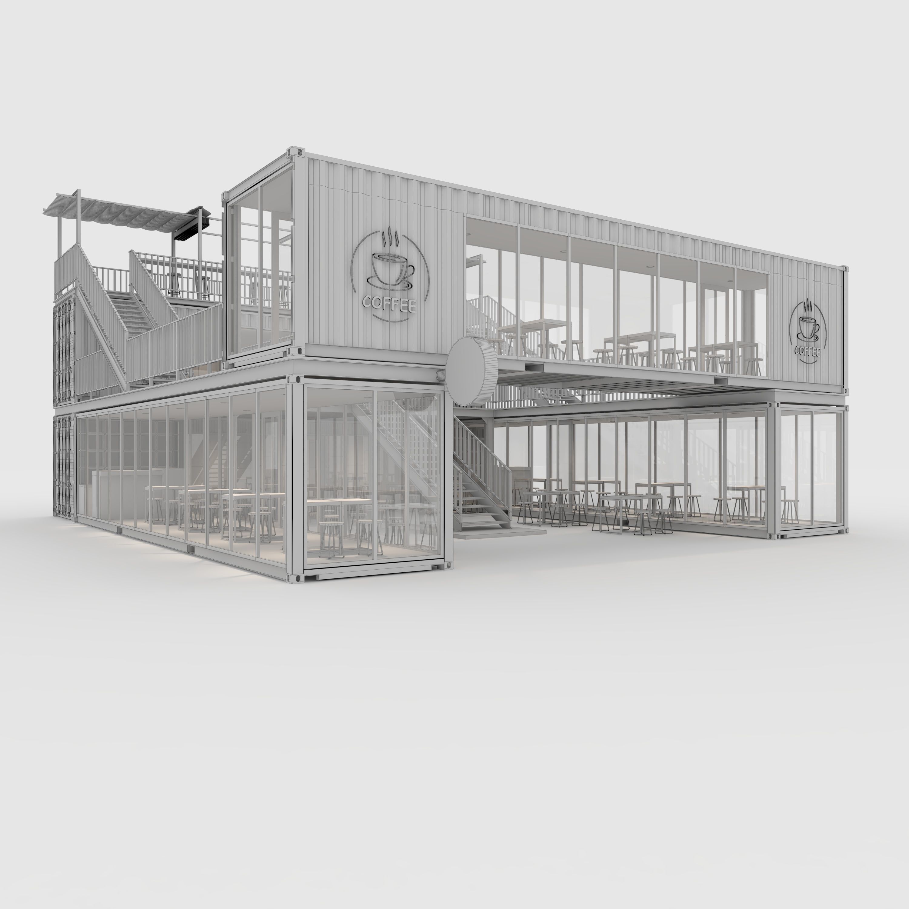Container Cafe 3 3D model_1