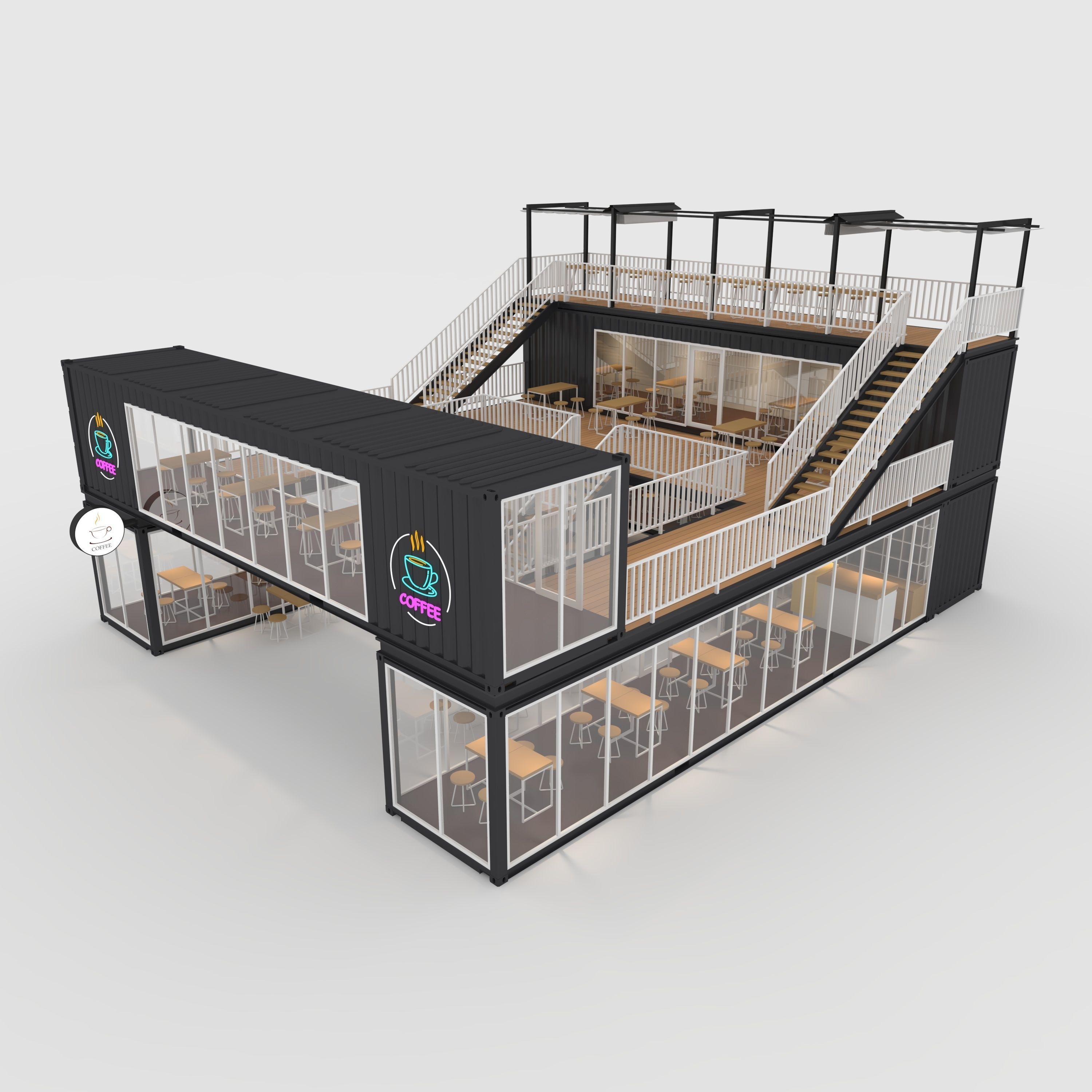 Container Cafe 3 3D model_12