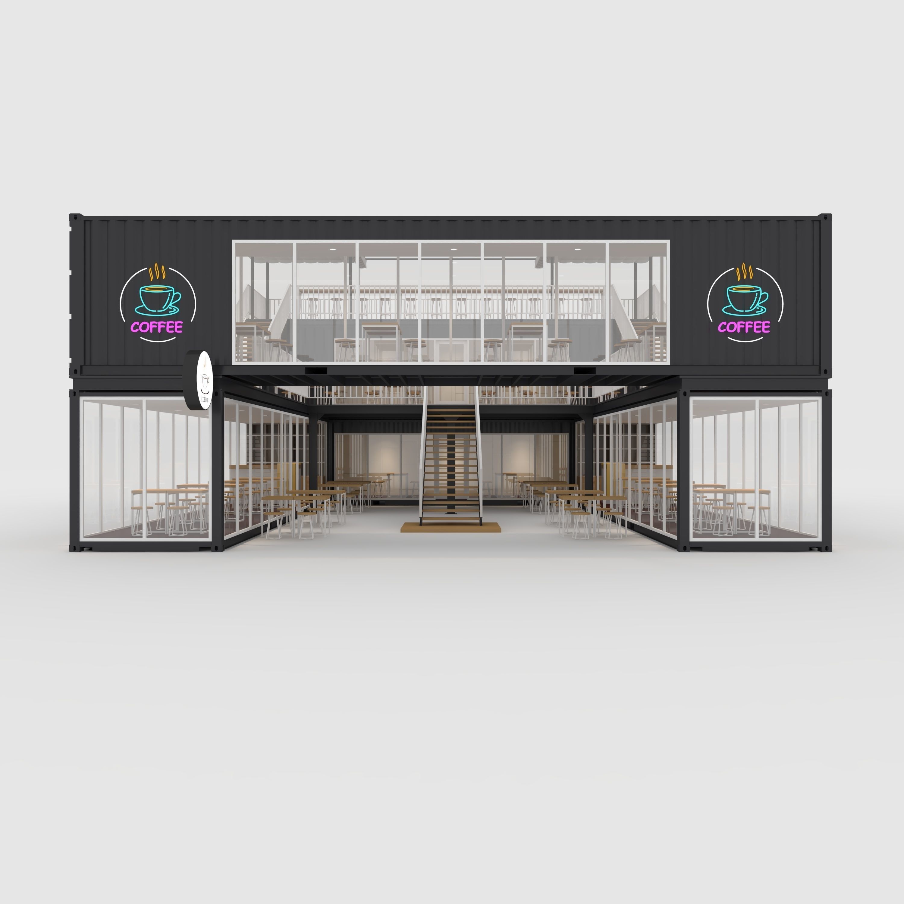Container Cafe 3 3D model_2
