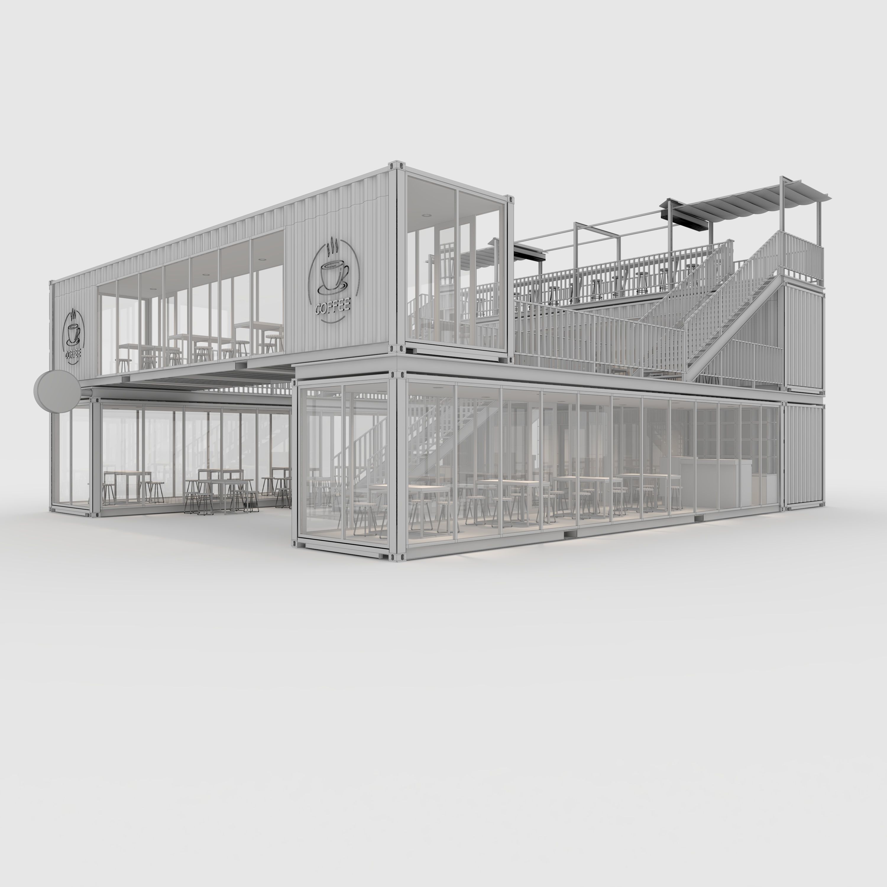 Container Cafe 3 3D model_5