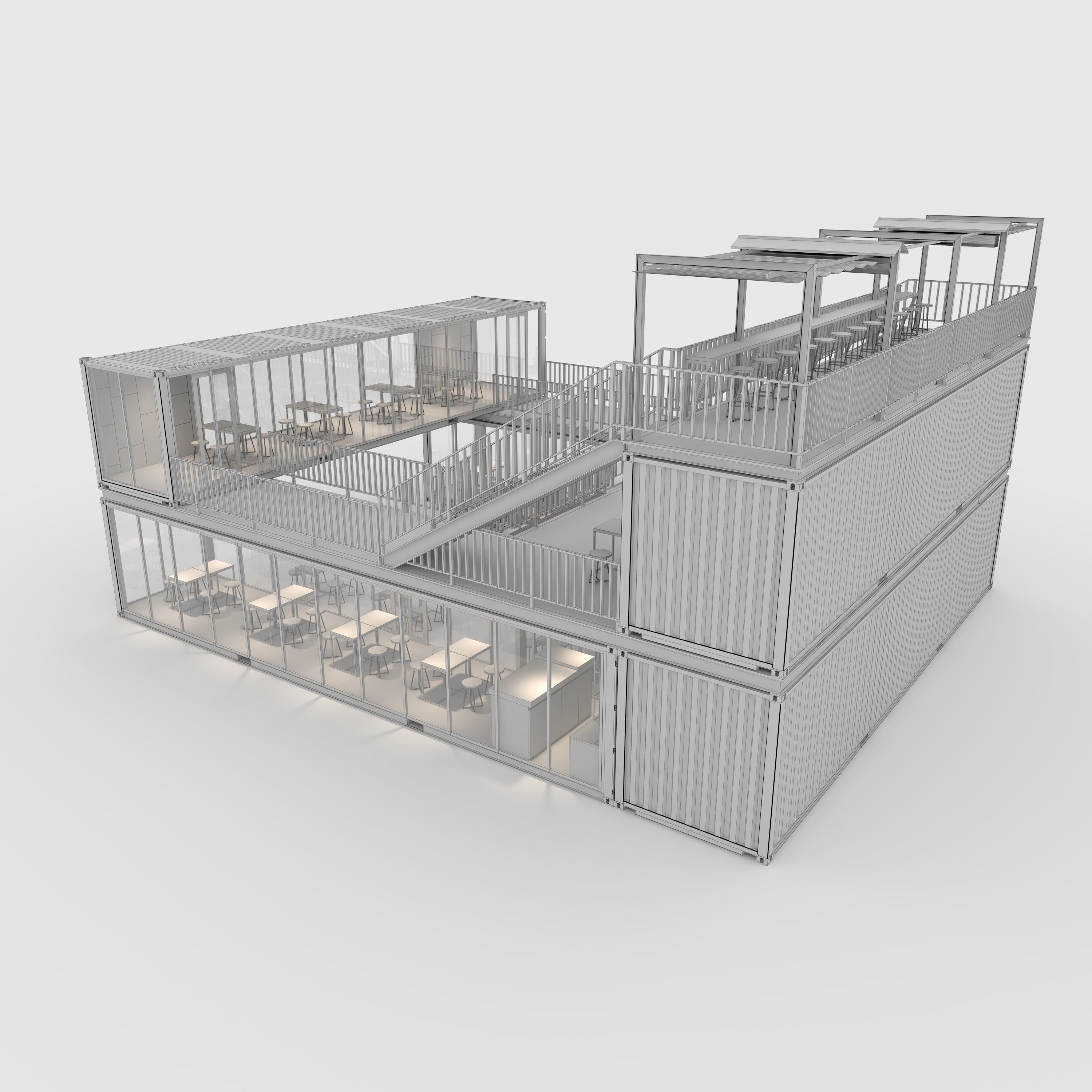 Container Cafe 3 3D model_15