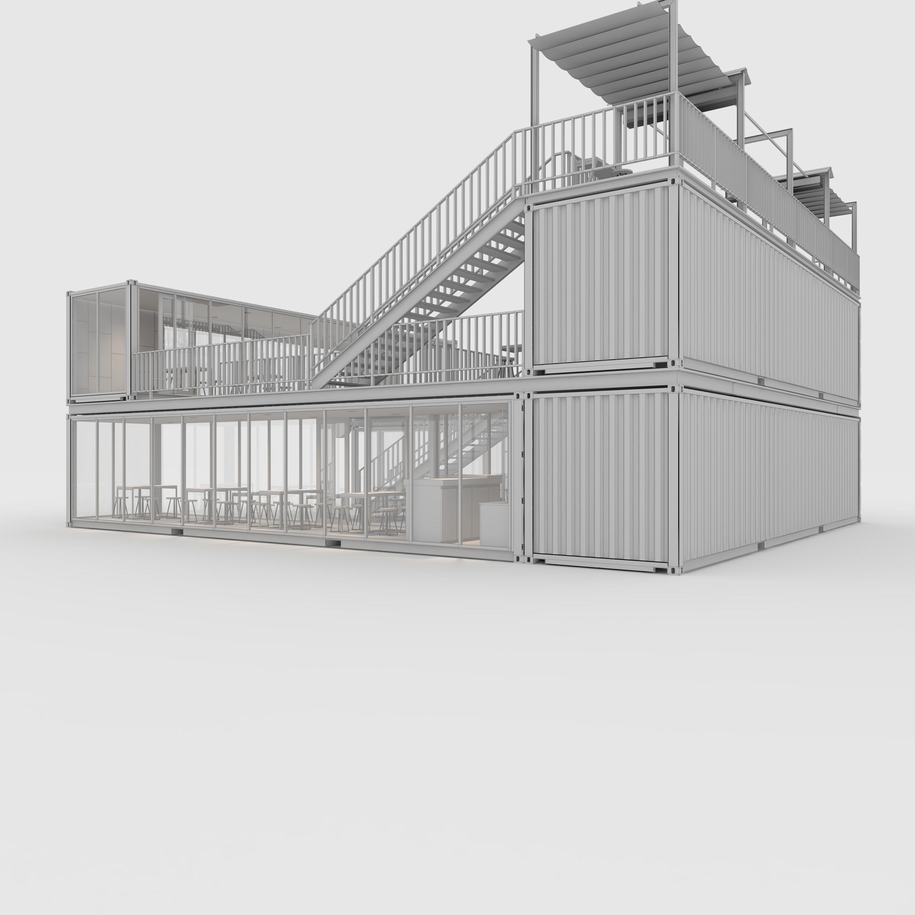 Container Cafe 3 3D model_7