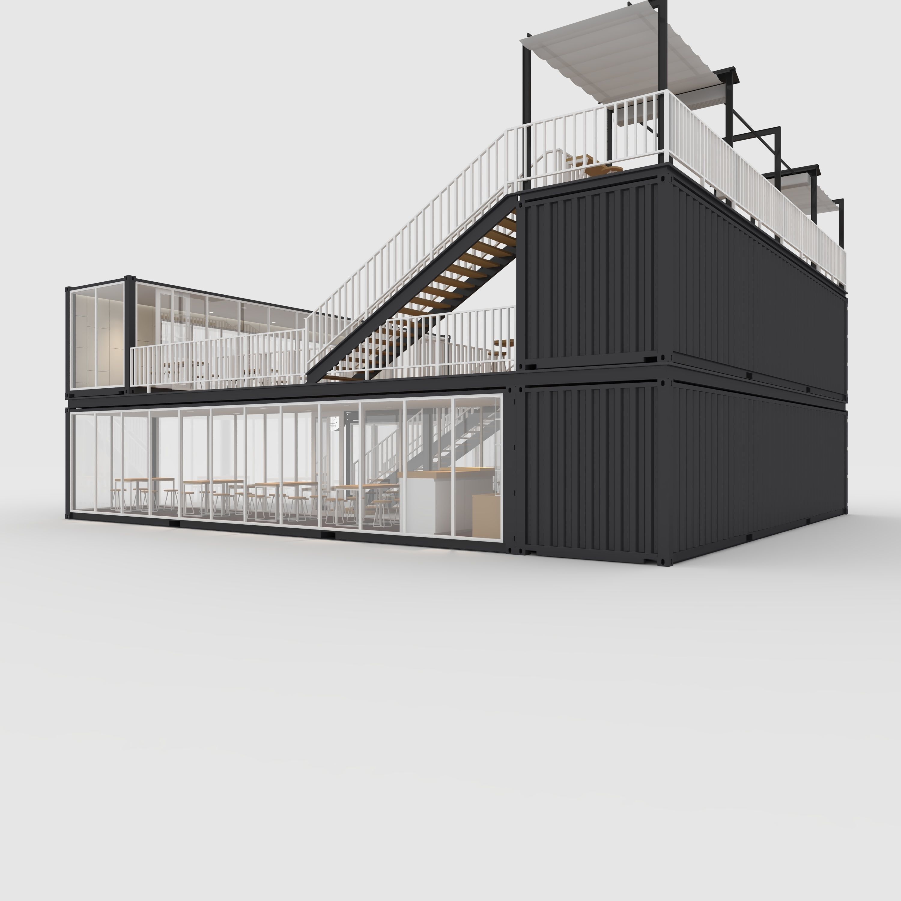 Container Cafe 3 3D model_6