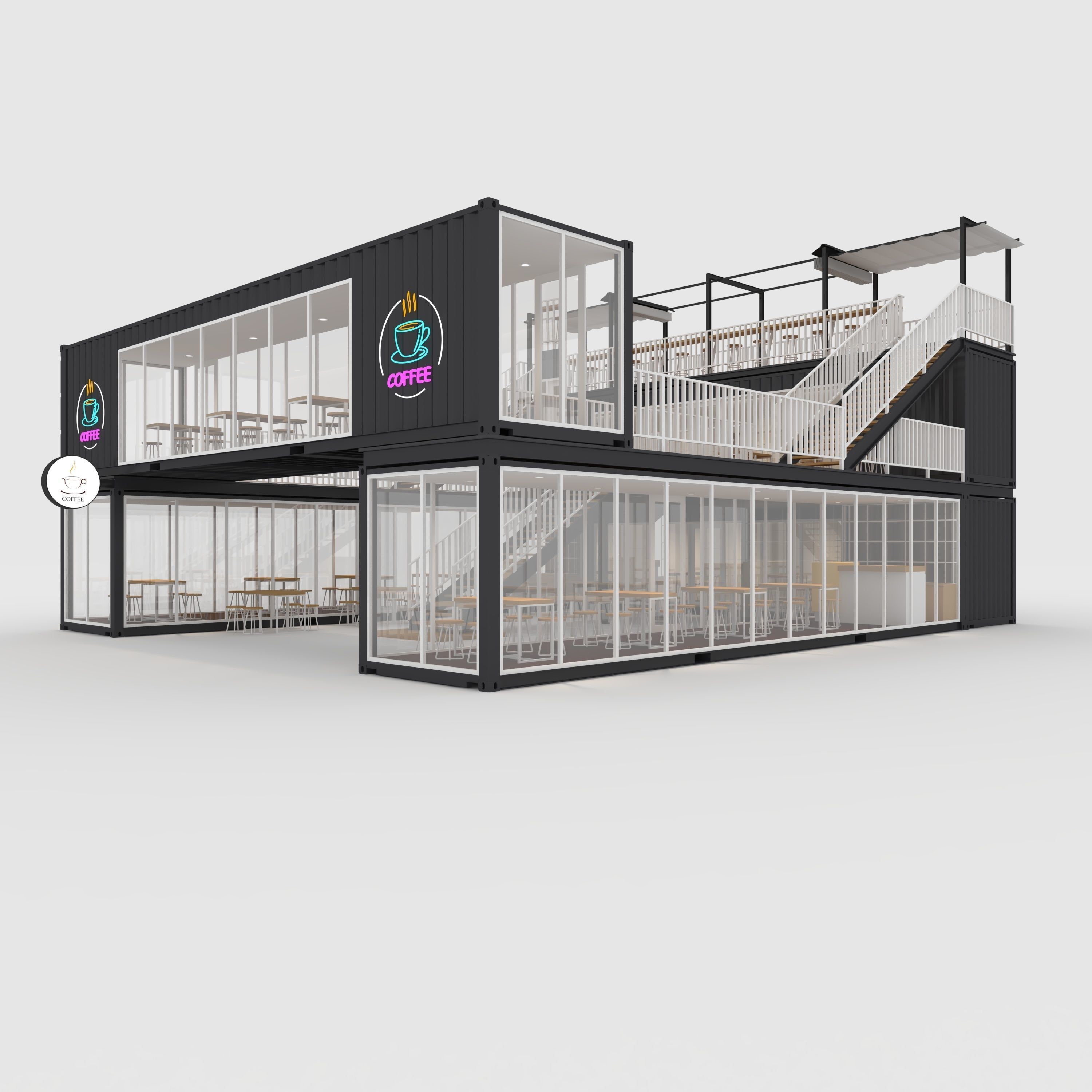 Container Cafe 3 3D model_4