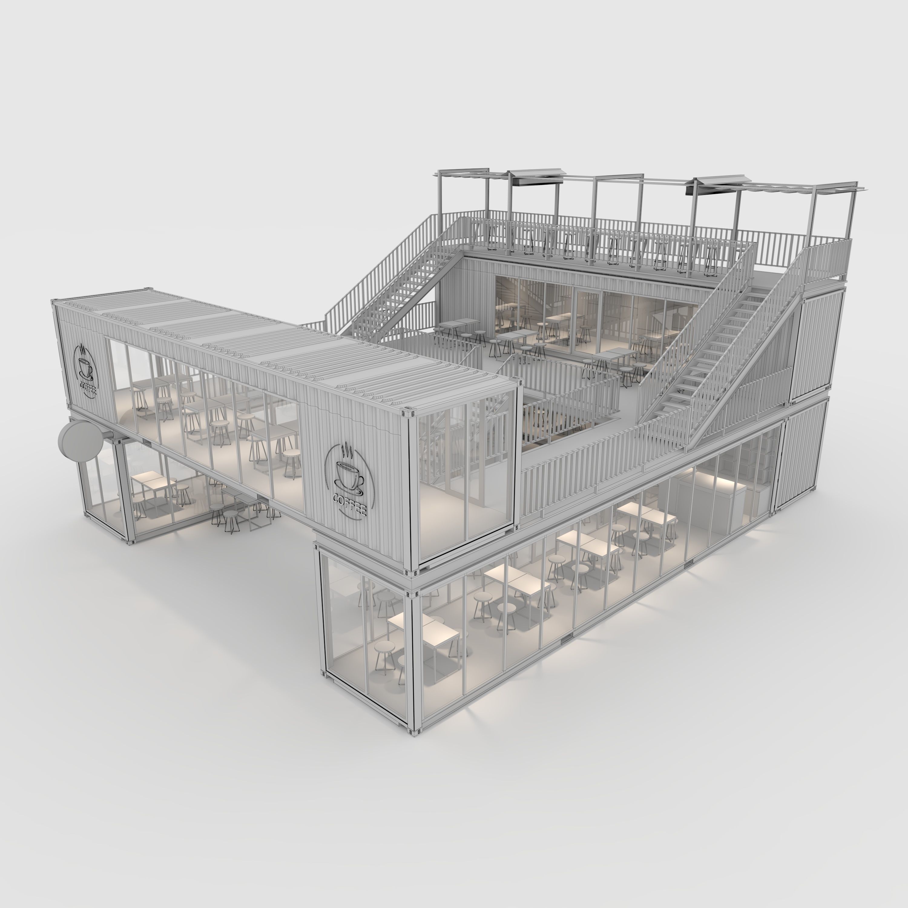 Container Cafe 3 3D model_13