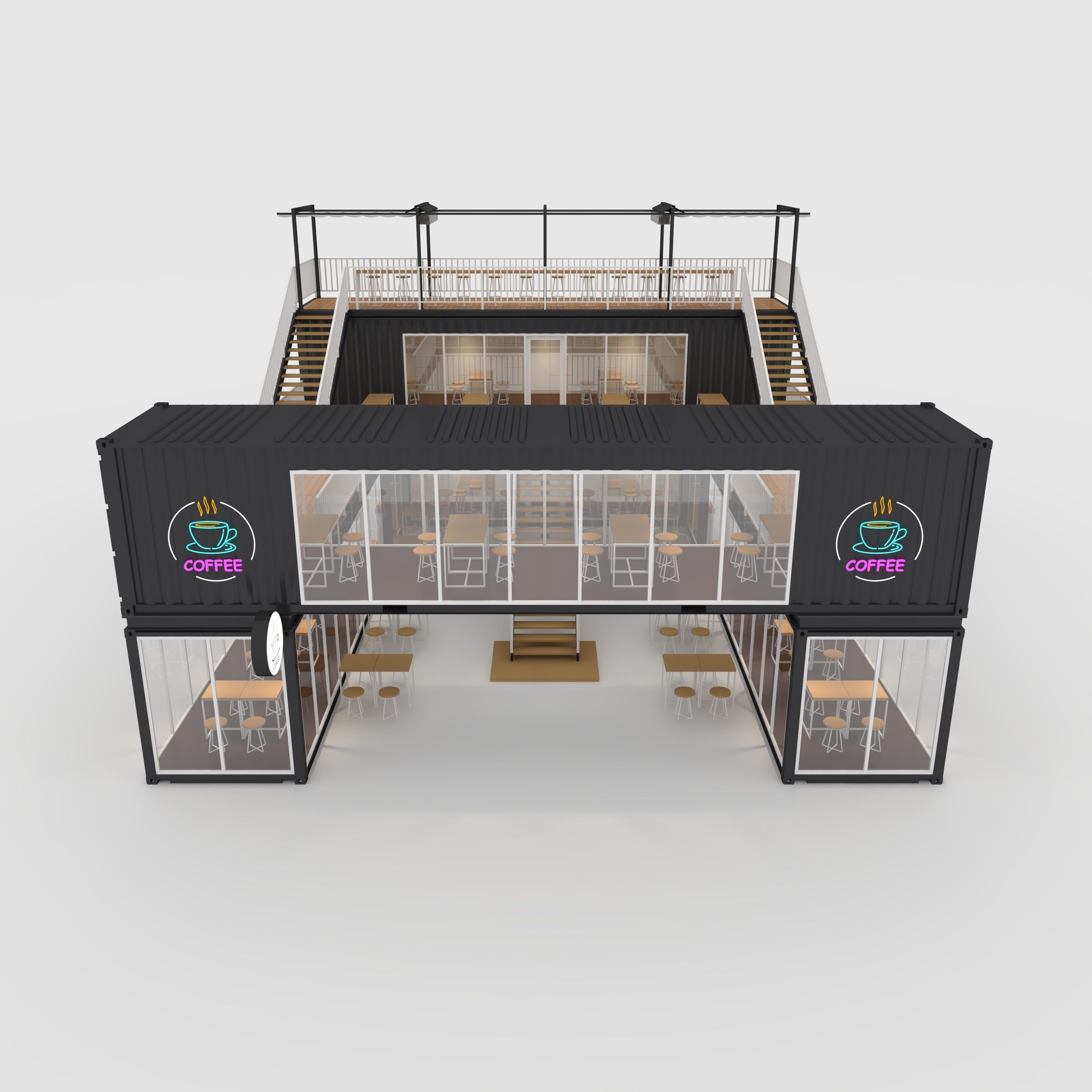 Container Cafe 3 3D model_10