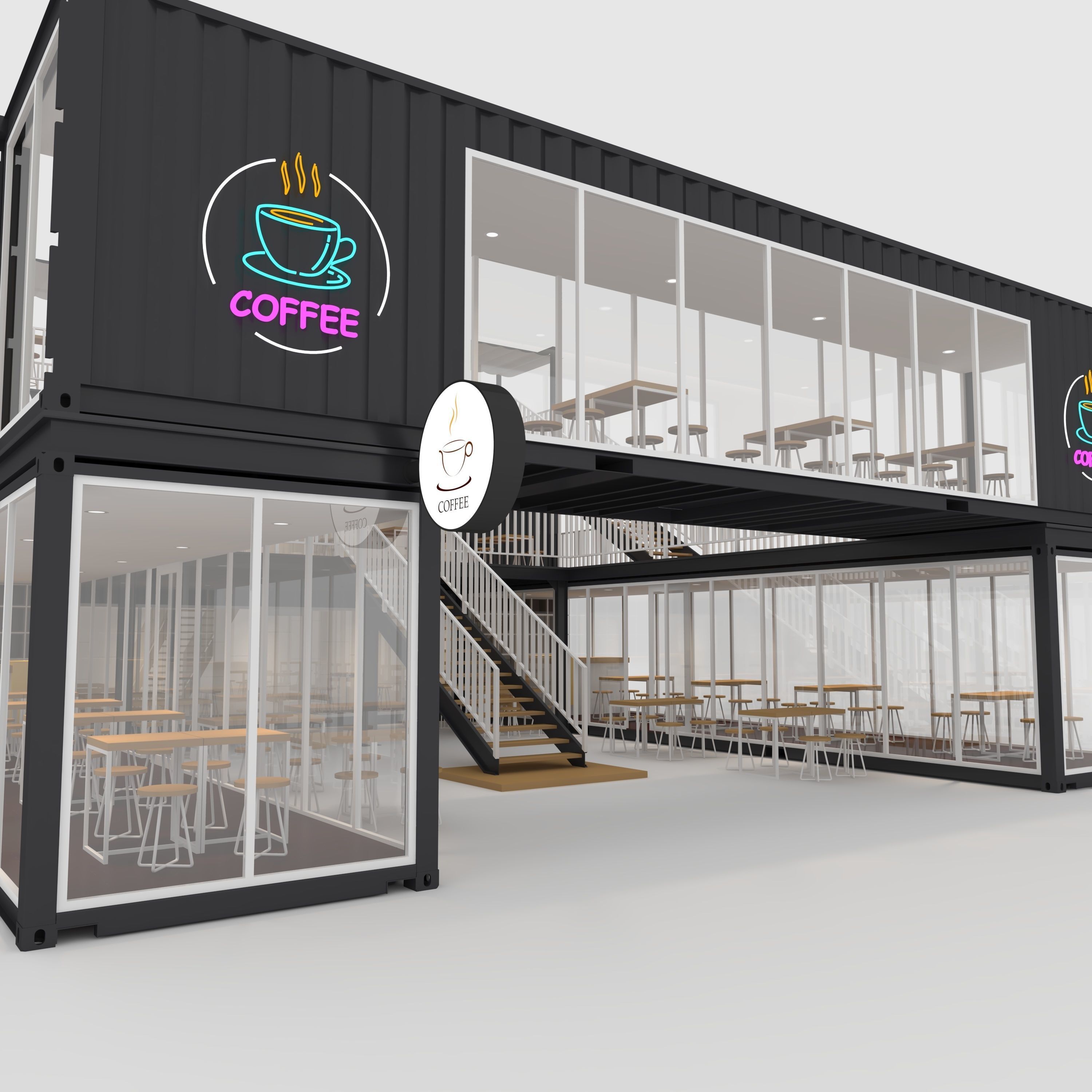 Container Cafe 3 3D model_16