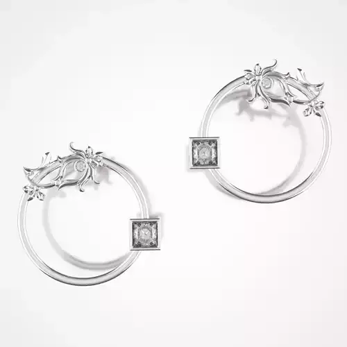 Nar113 silver ring with diamonds