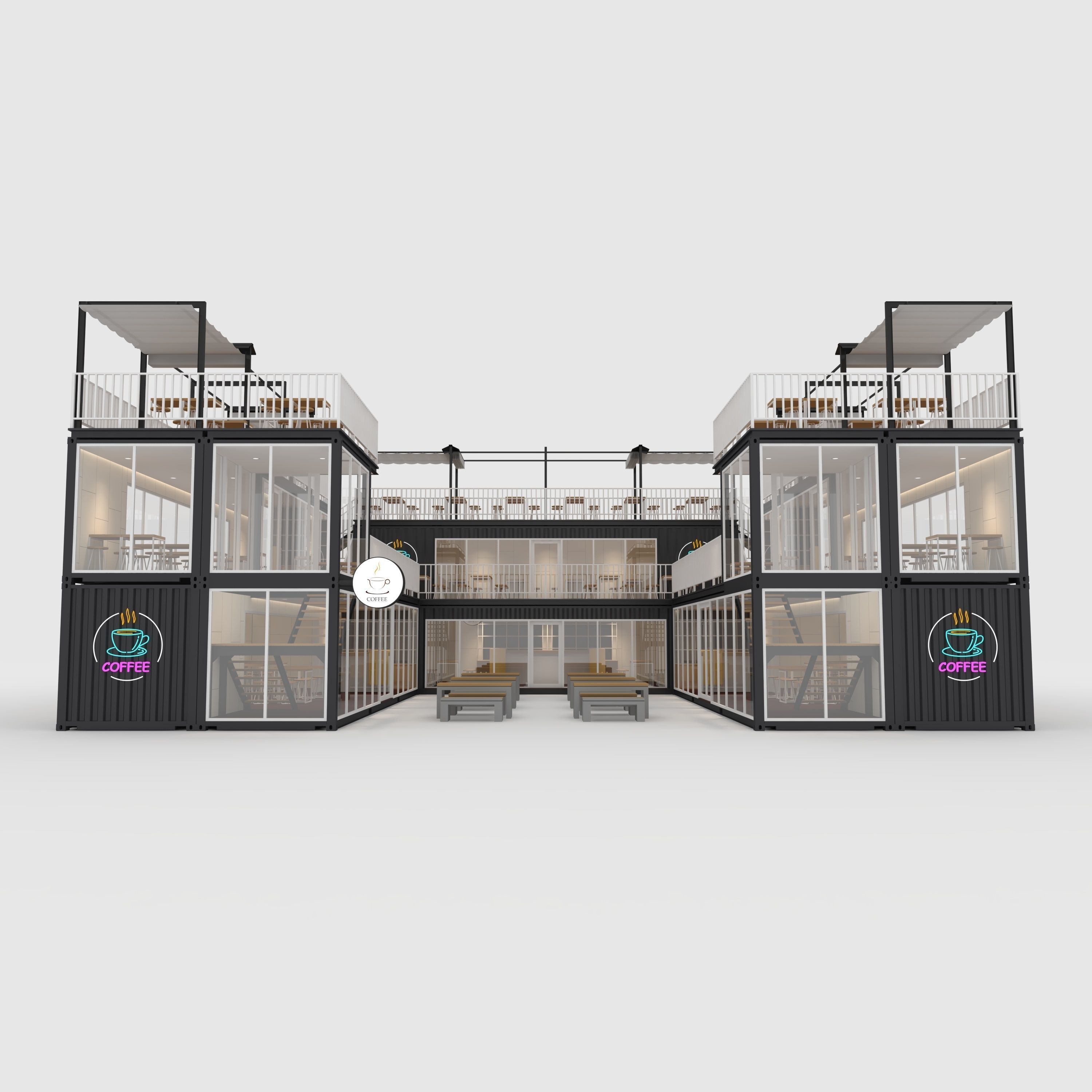 Container Cafe 4 3D model_2