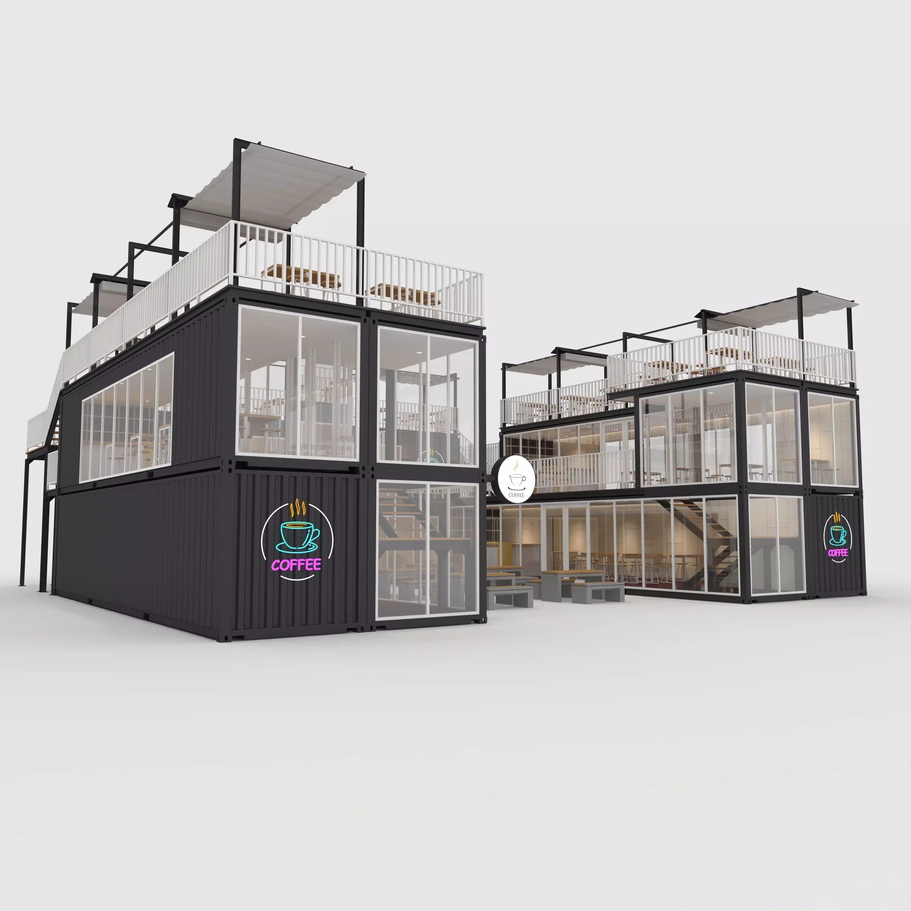 Container Cafe 4 3D model_0