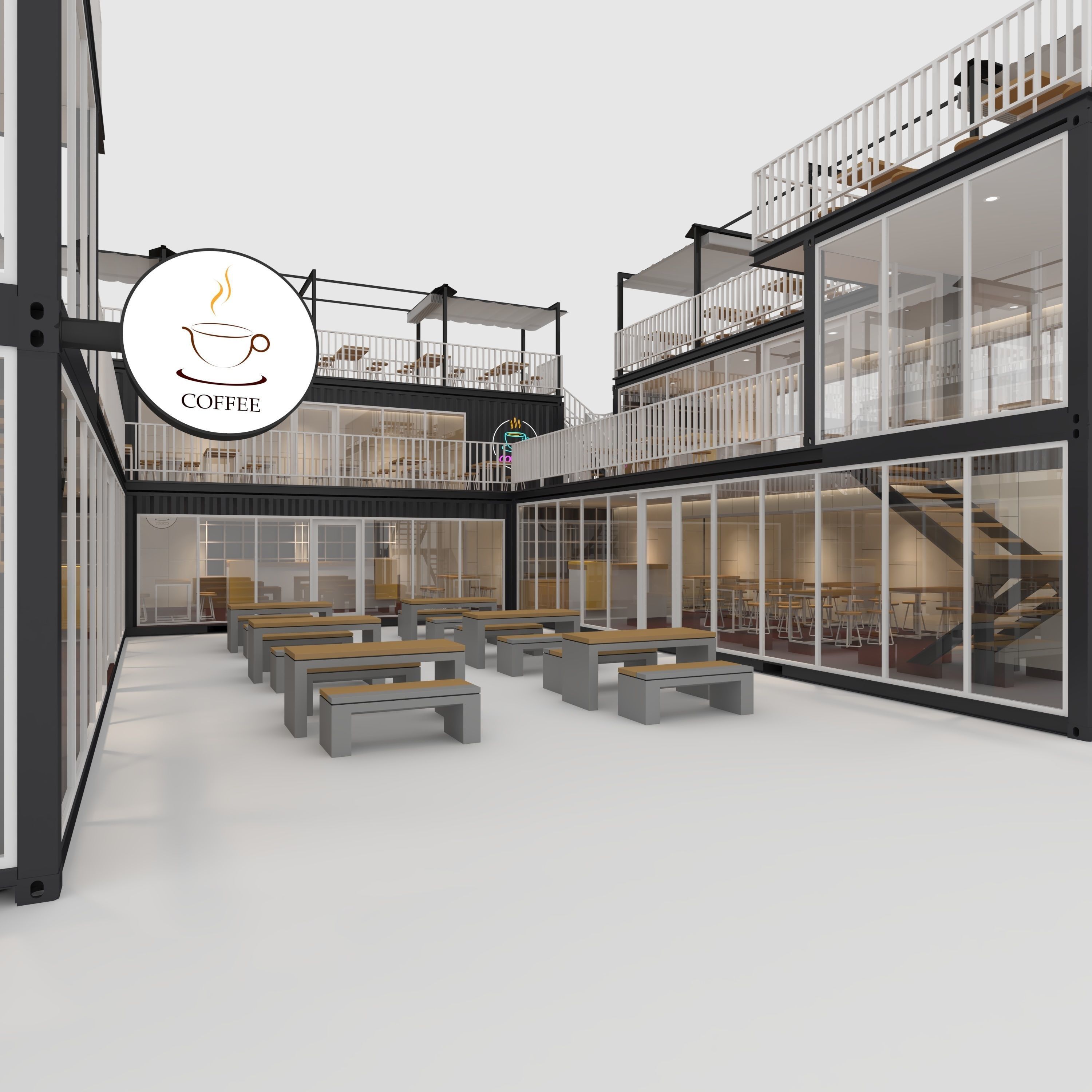 Container Cafe 4 3D model_8