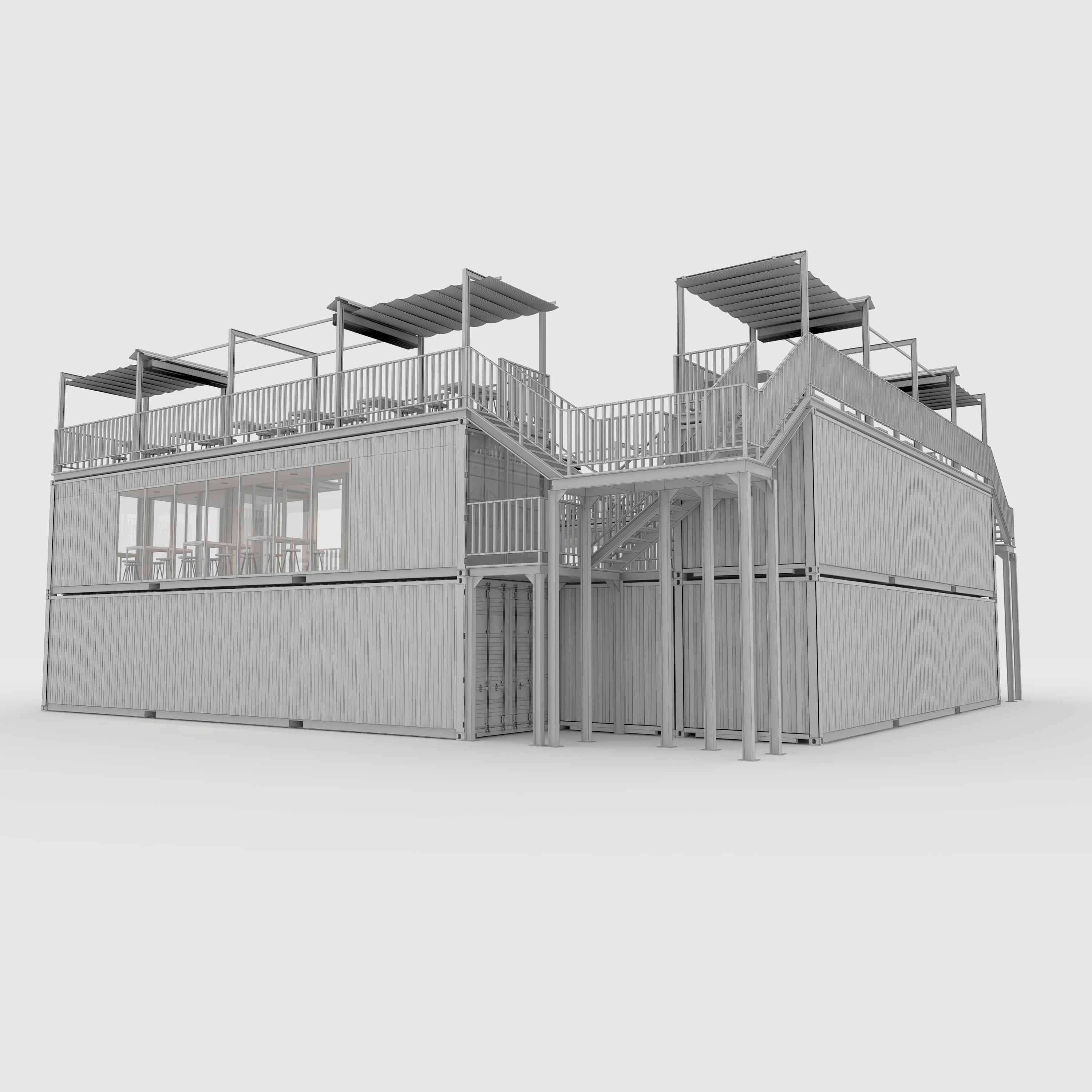 Container Cafe 4 3D model_7