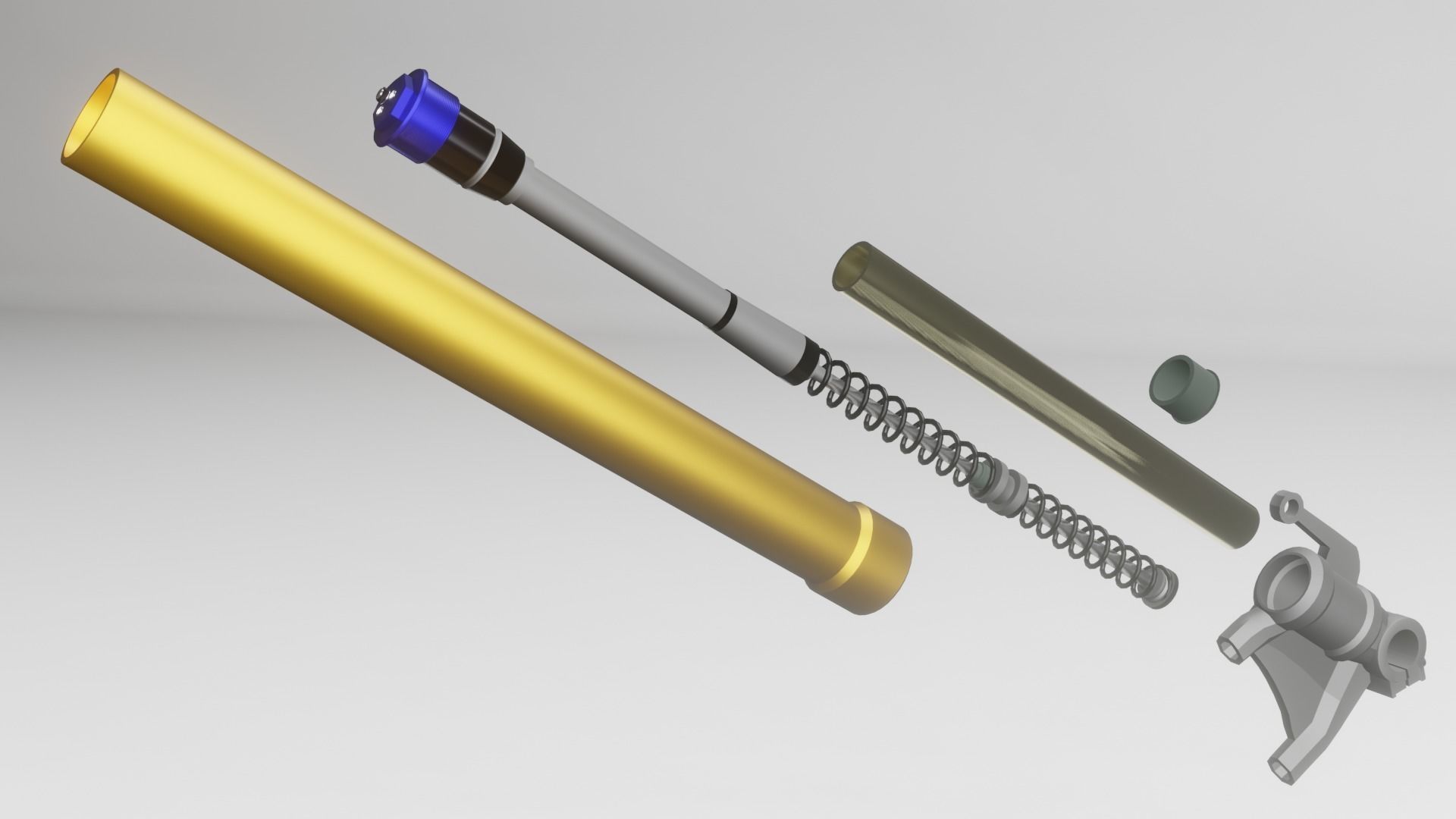 Front Fork uspension Up Side Down for Motorcycle 3D model_5