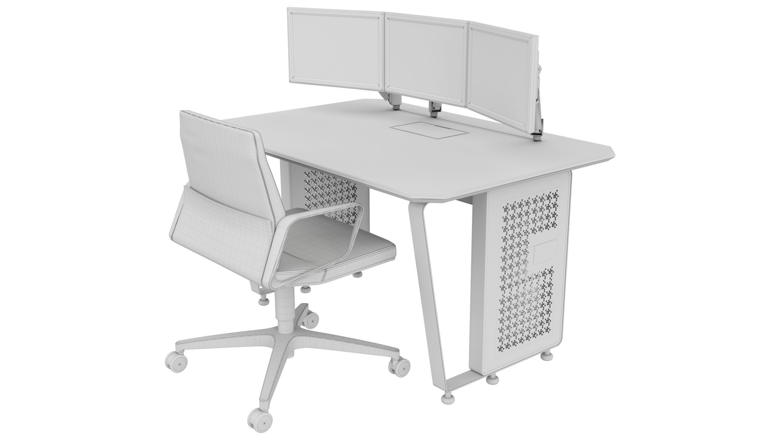 Control Room Desk 3D model | CGTrader