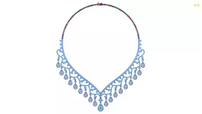 necklace with crystals
