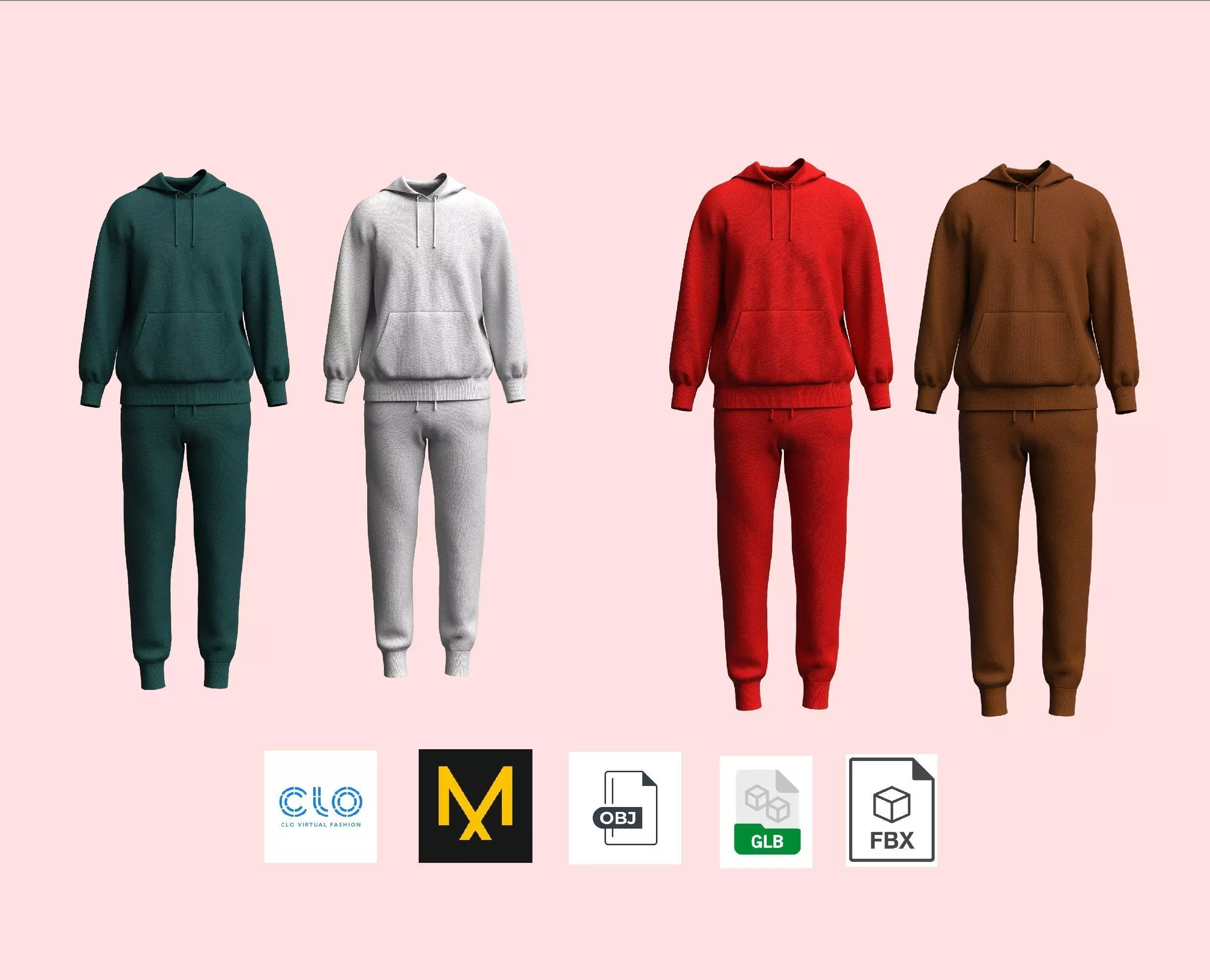 Hoodie And Jogger - Colorway 3D model