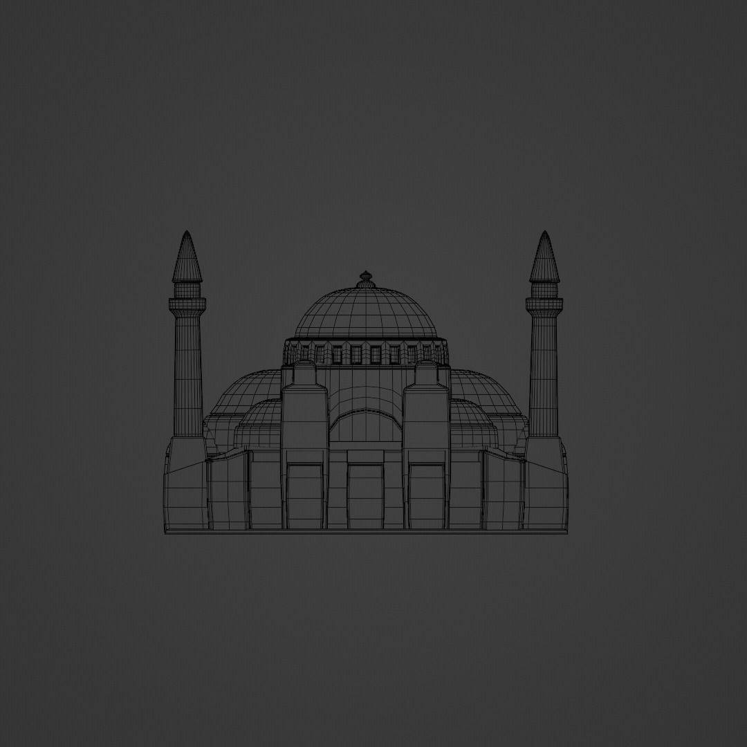 Stylized Hagia Sophia  Low-poly 3D model_3