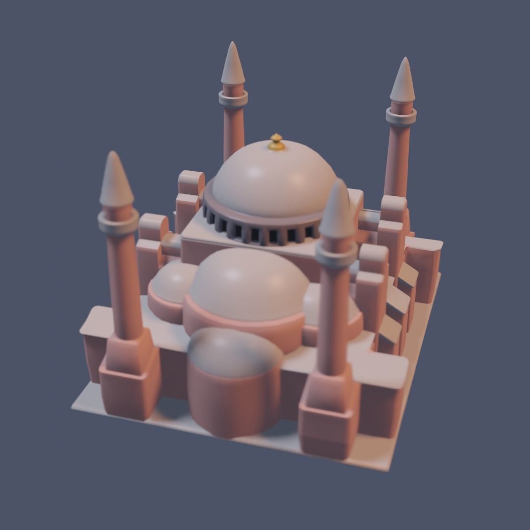 Stylized Hagia Sophia  Low-poly 3D model_2