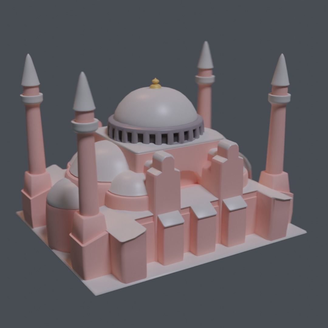 Stylized Hagia Sophia  Low-poly 3D model_5