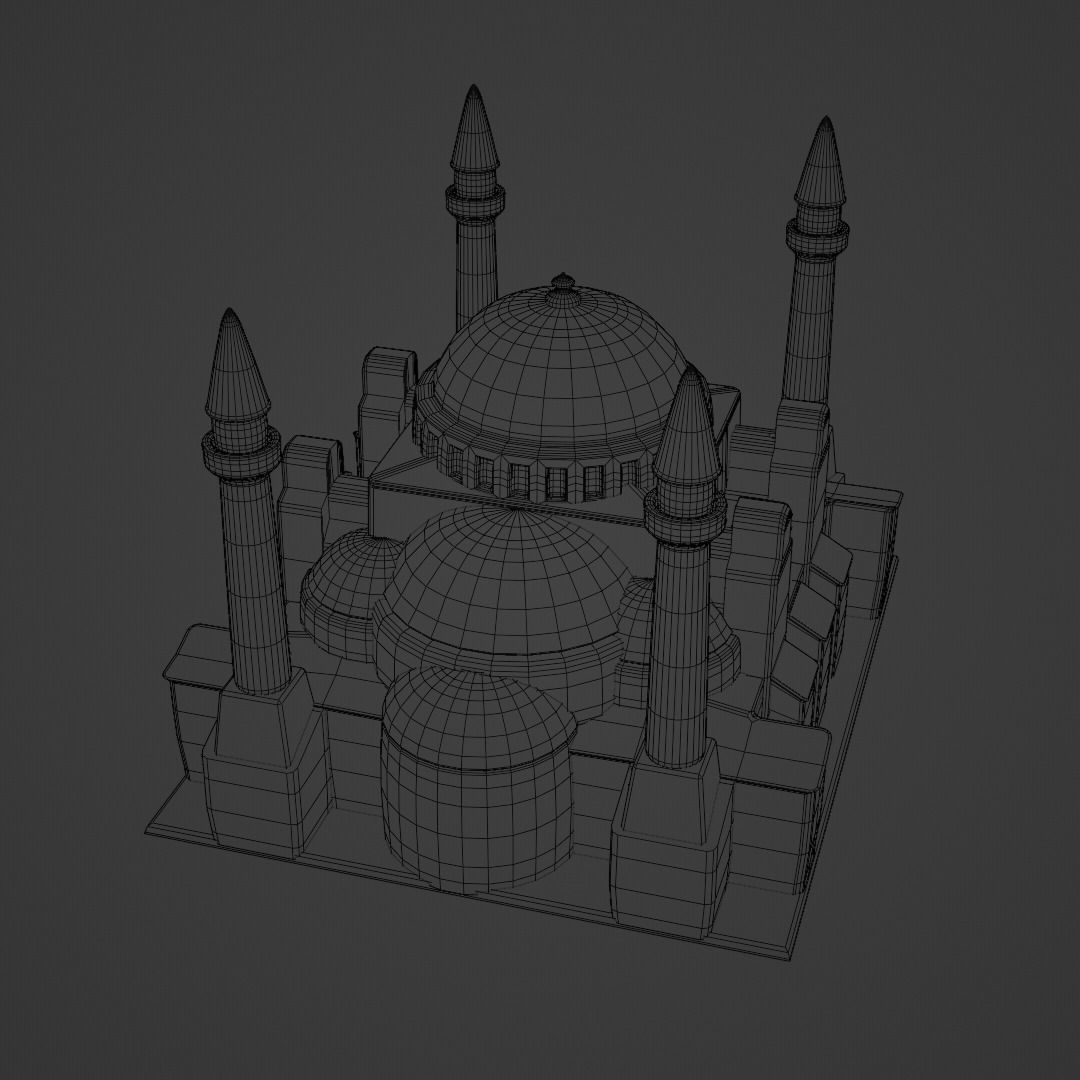 Stylized Hagia Sophia  Low-poly 3D model_1