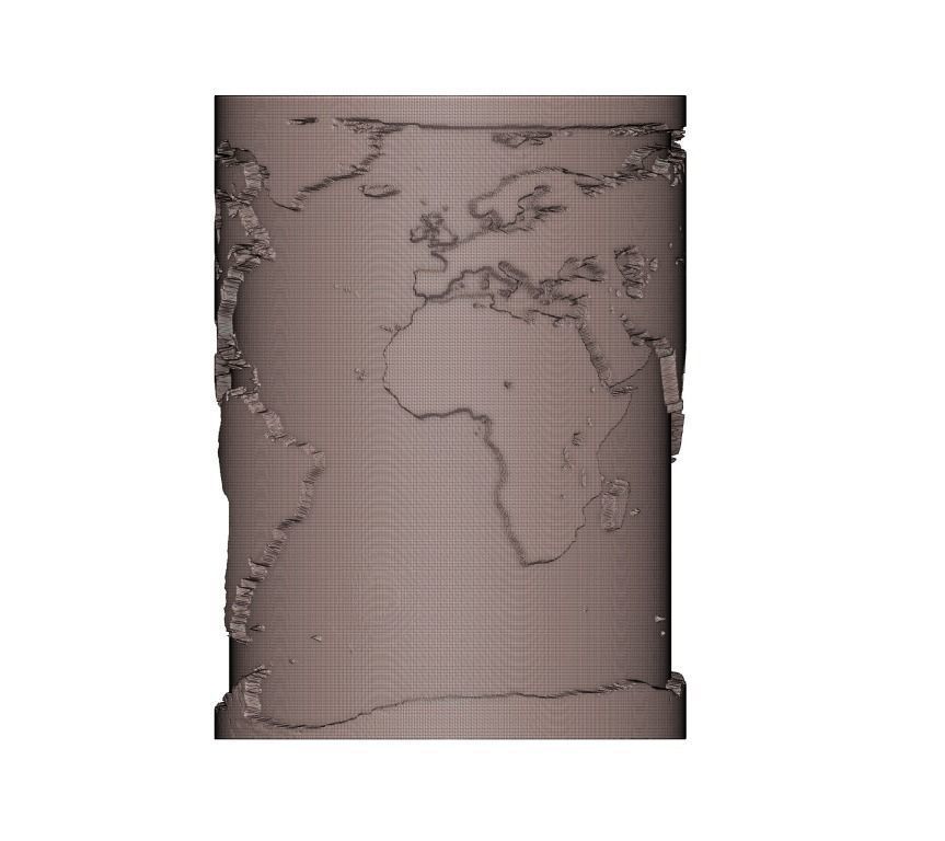 Worldmap moodlight 3D print model_5